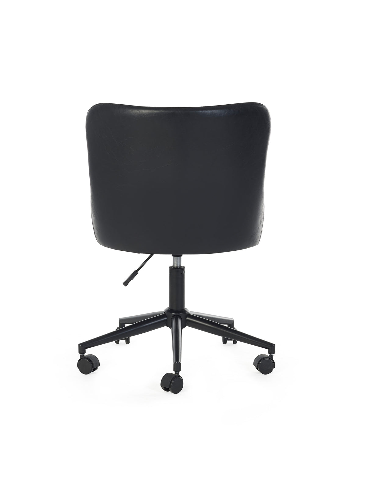 Luxe Office Chair In Black Faux Leather