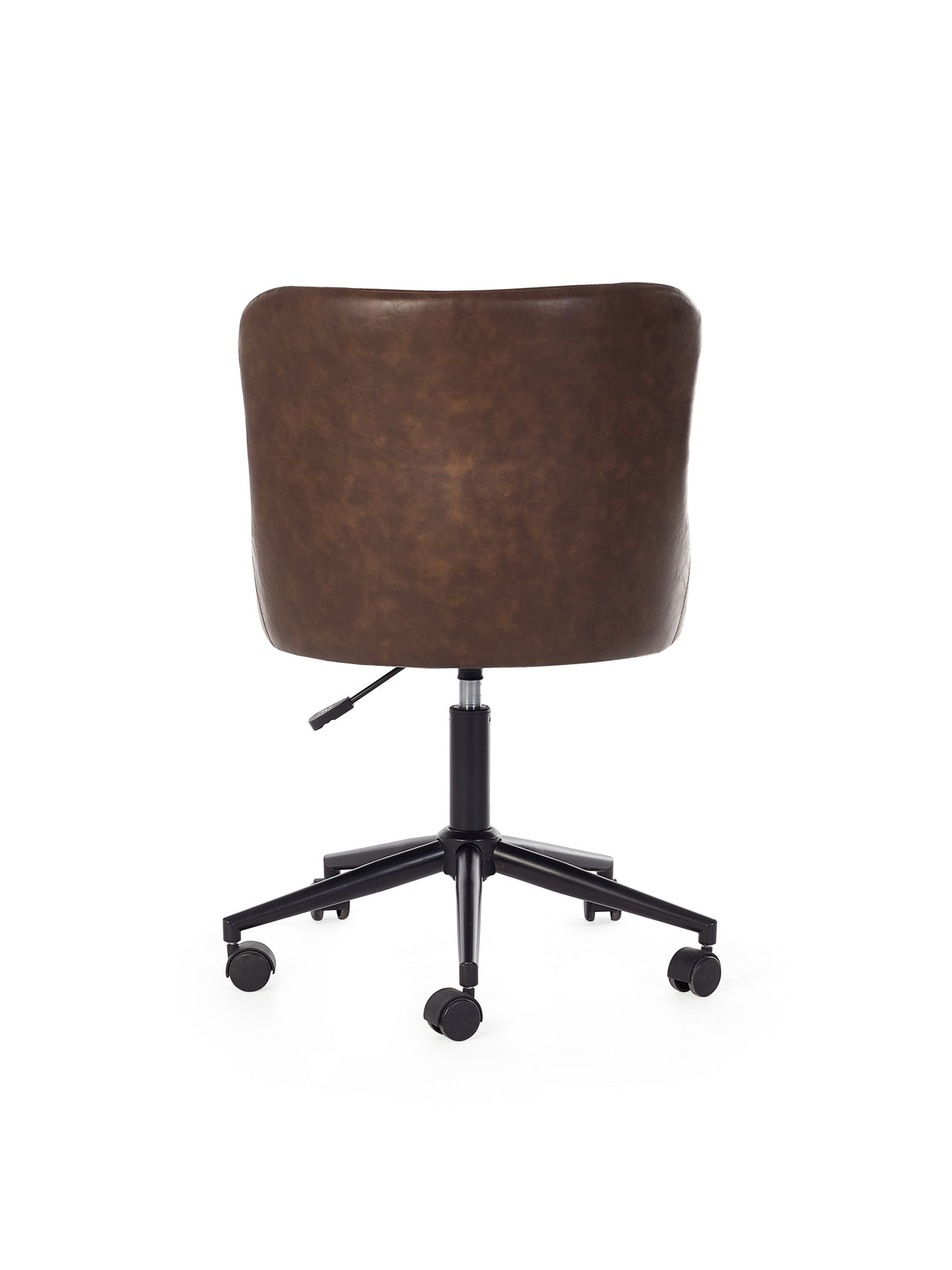 Luxe Office Chair In Brown Faux Leather