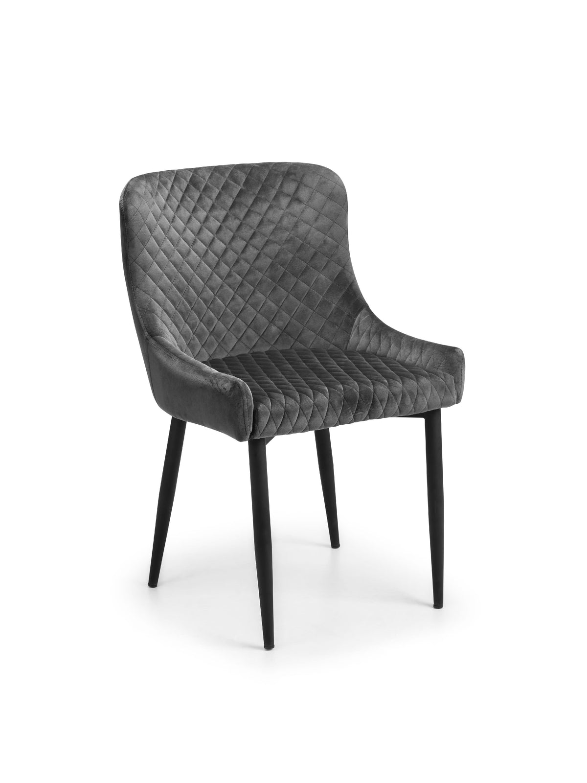 Luxe Velvet Dining Chairs - Grey (Set Of 2)