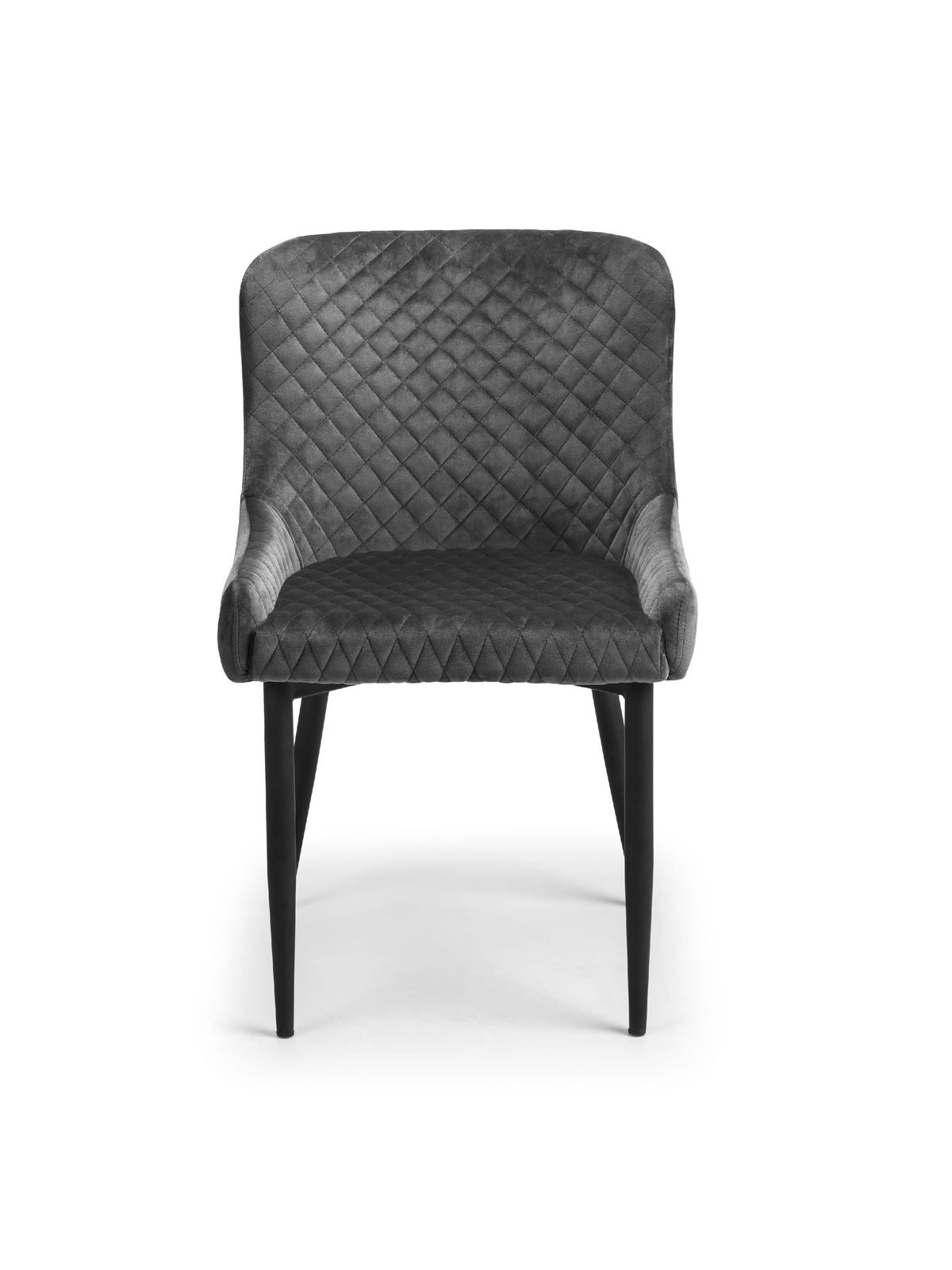 Luxe Velvet Dining Chairs - Grey (Set Of 2)