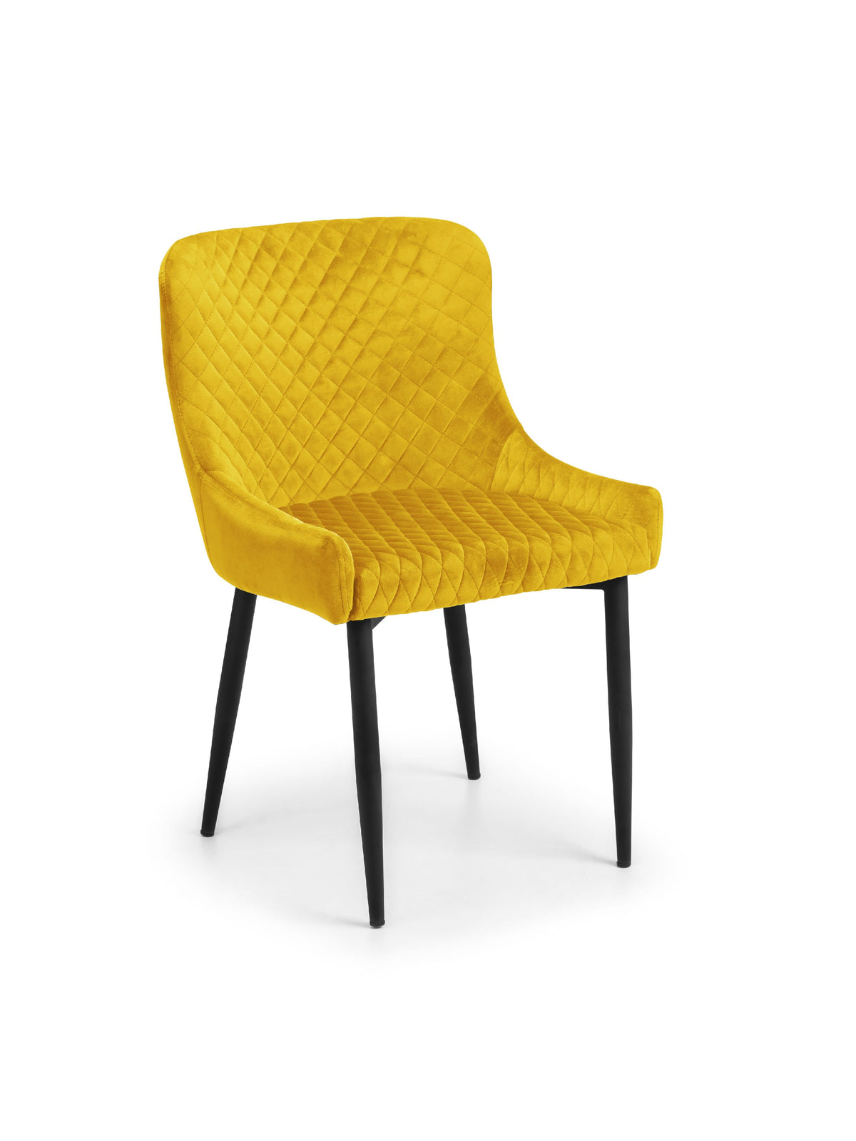 Luxe Velvet Dining Chairs - Mustard (Set Of 2)