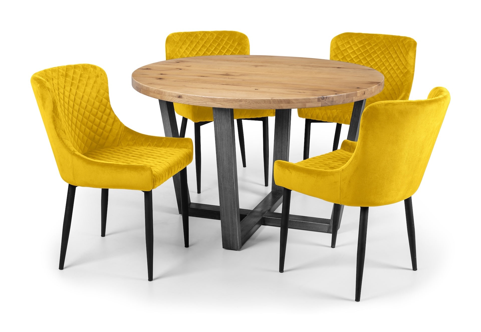Luxe Velvet Dining Chairs - Mustard (Set Of 2) – Julian Bowen, view 7