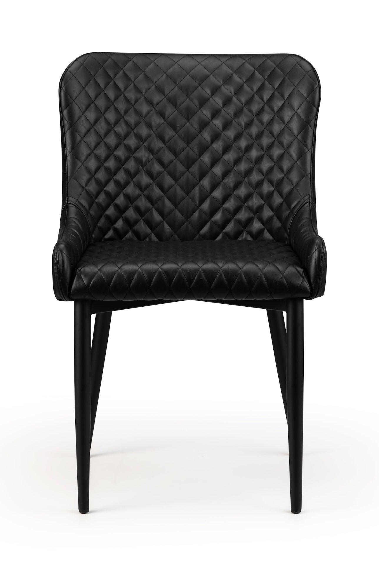 Luxe Faux Leather Dining Chairs Black (Set Of 2) – Julian Bowen, view 4