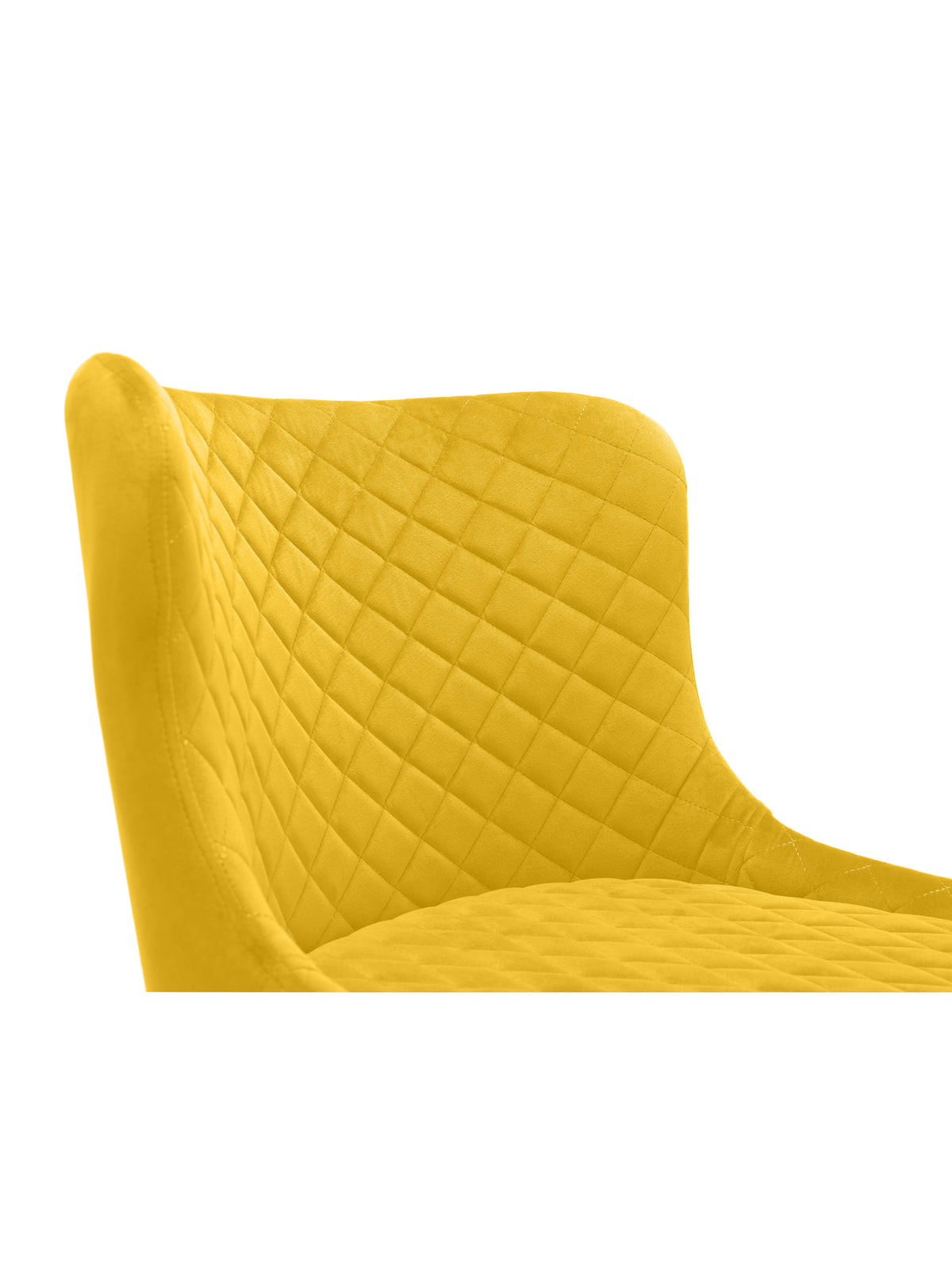 Luxe Velvet Bar Stool - Mustard