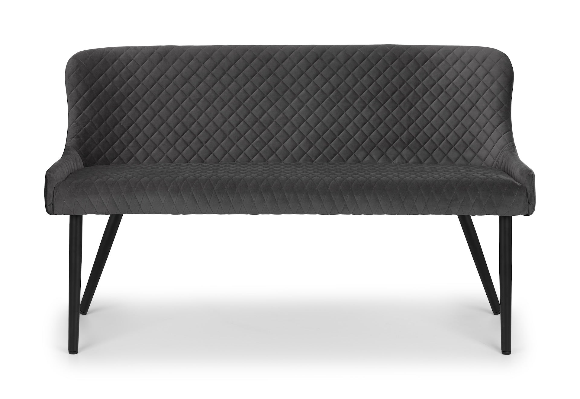 Luxe High Back Bench - Grey – Julian Bowen, view 3