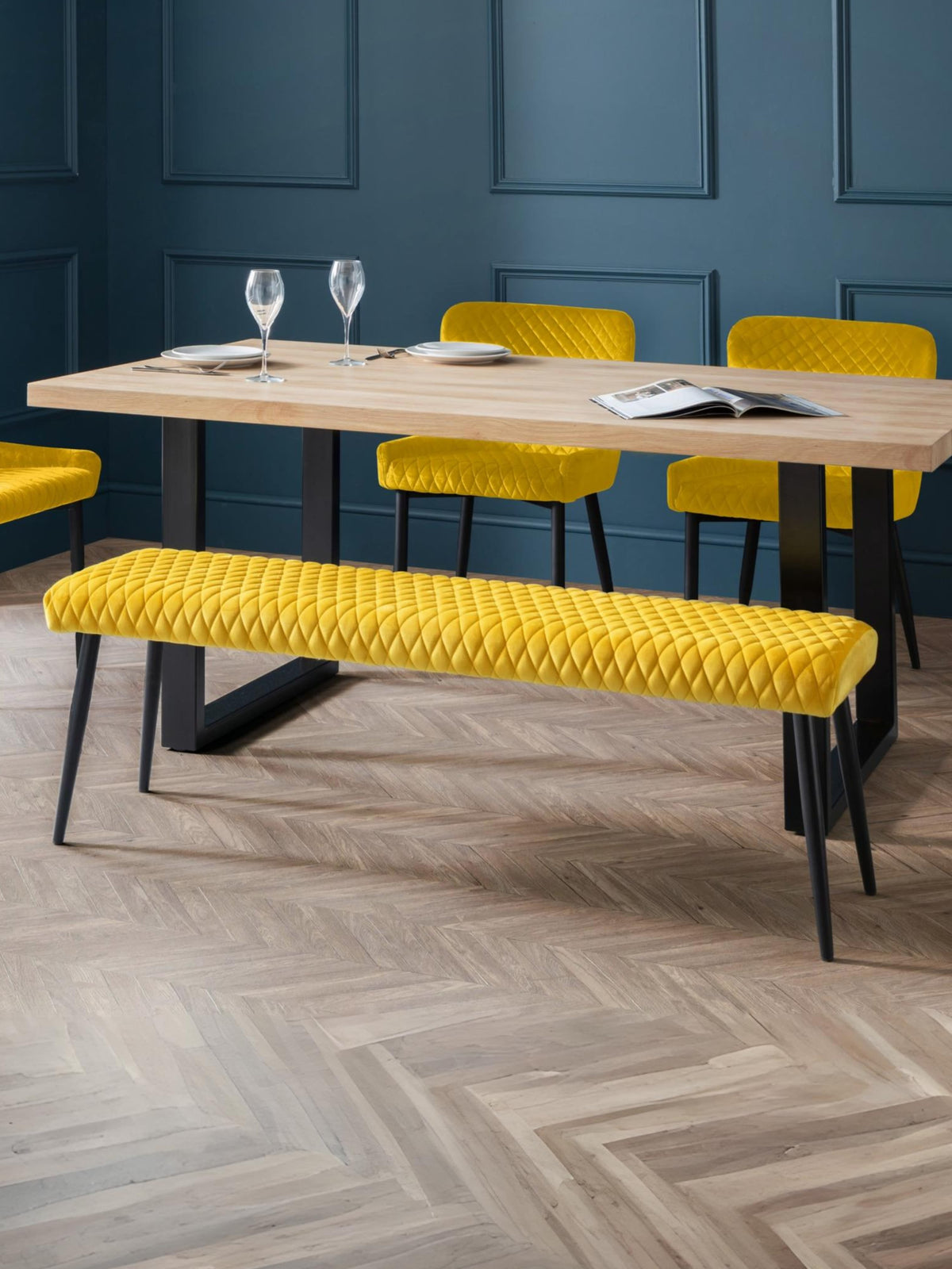 Luxe Low Bench - Mustard