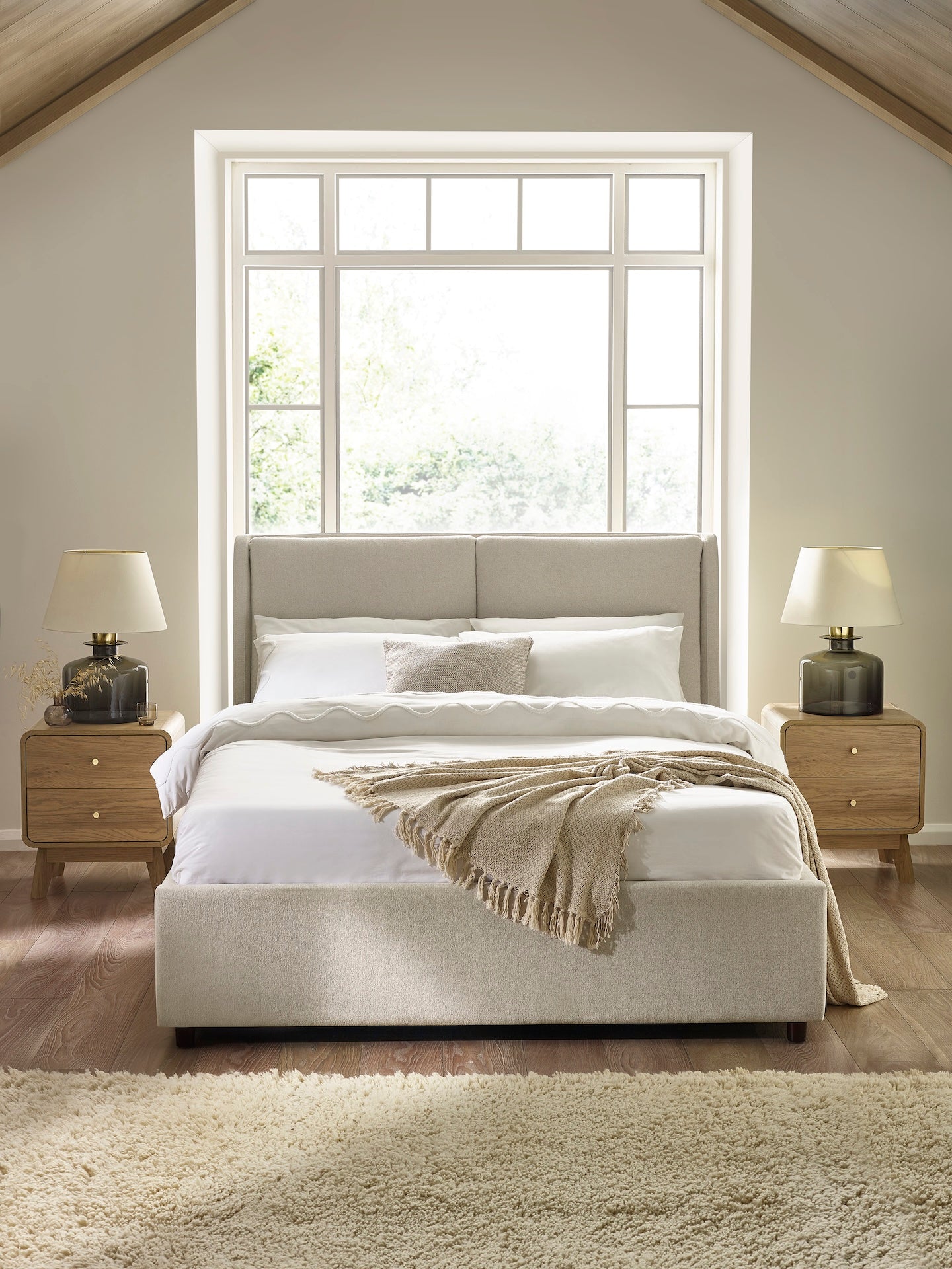 Maddock Ottoman Storage Bed - Beige – Julian Bowen, view 4