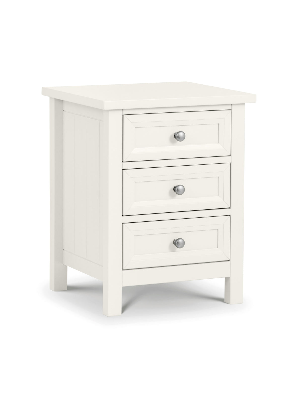 Maine 3 Drawer Bedside - Surf White