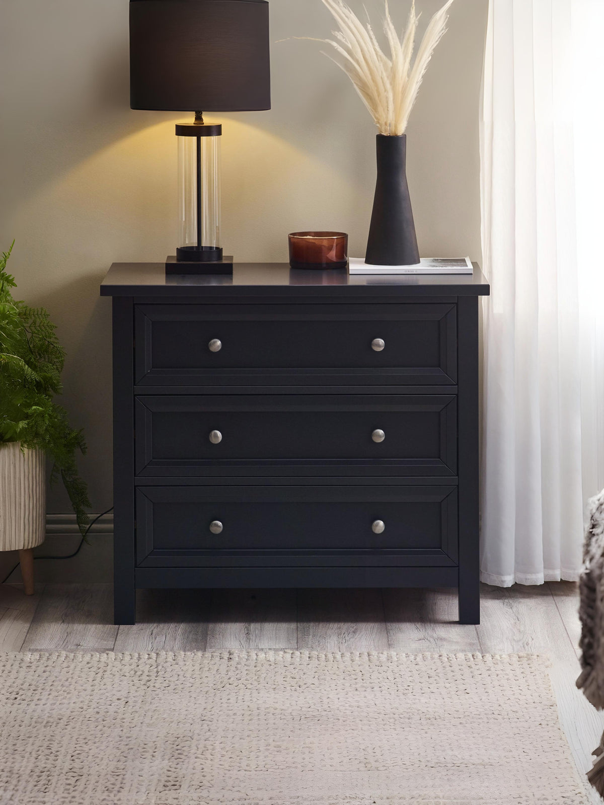 Maine 3 Drawer Chest - Anthracite