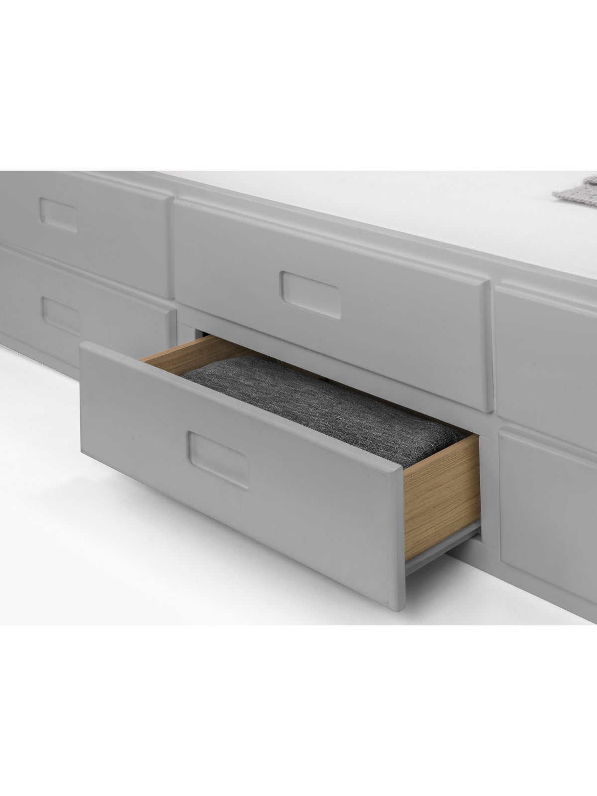 Maisie Bed With Underbed And Drawers - Light Grey