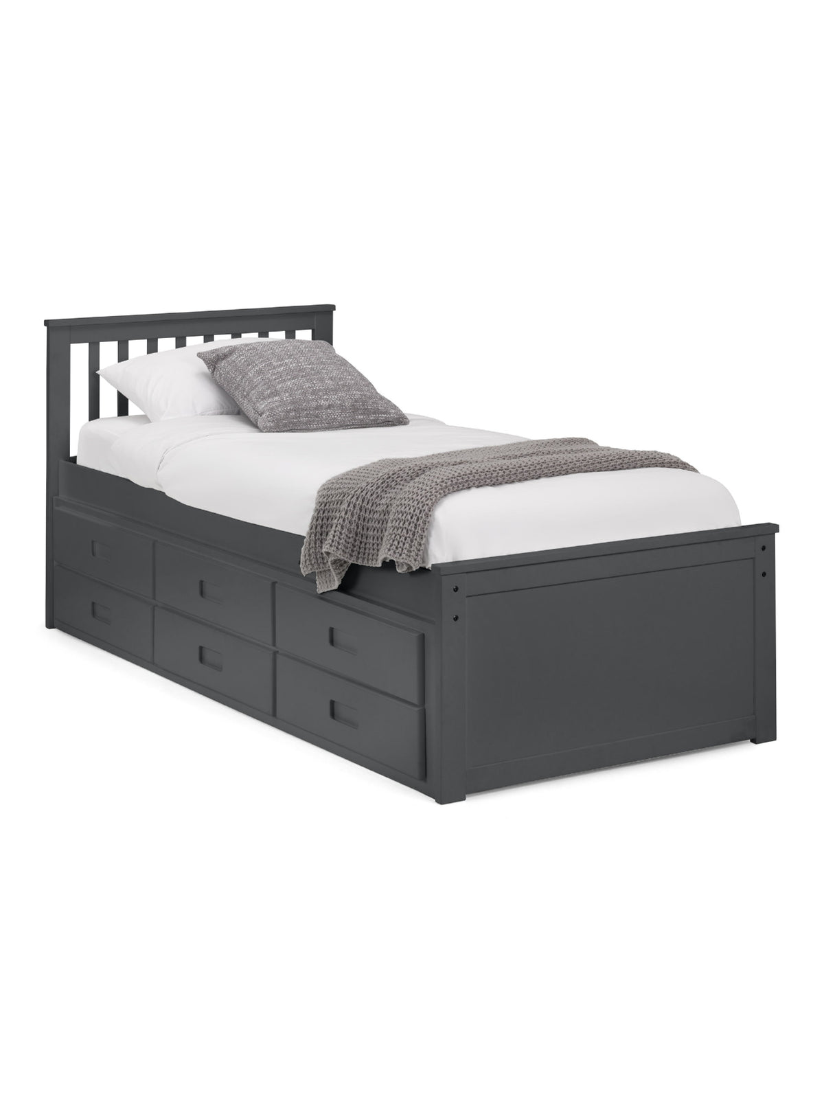 Maisie Bed With Underbed And Drawers - Anthracite