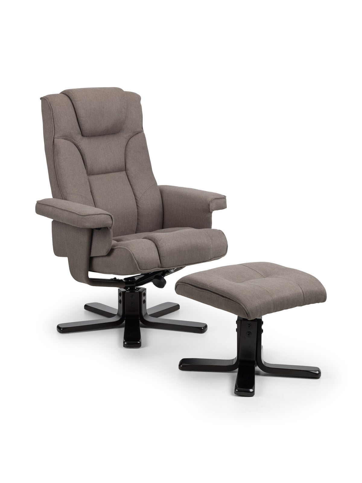 Malmo Swivel Recliner & Stool Grey