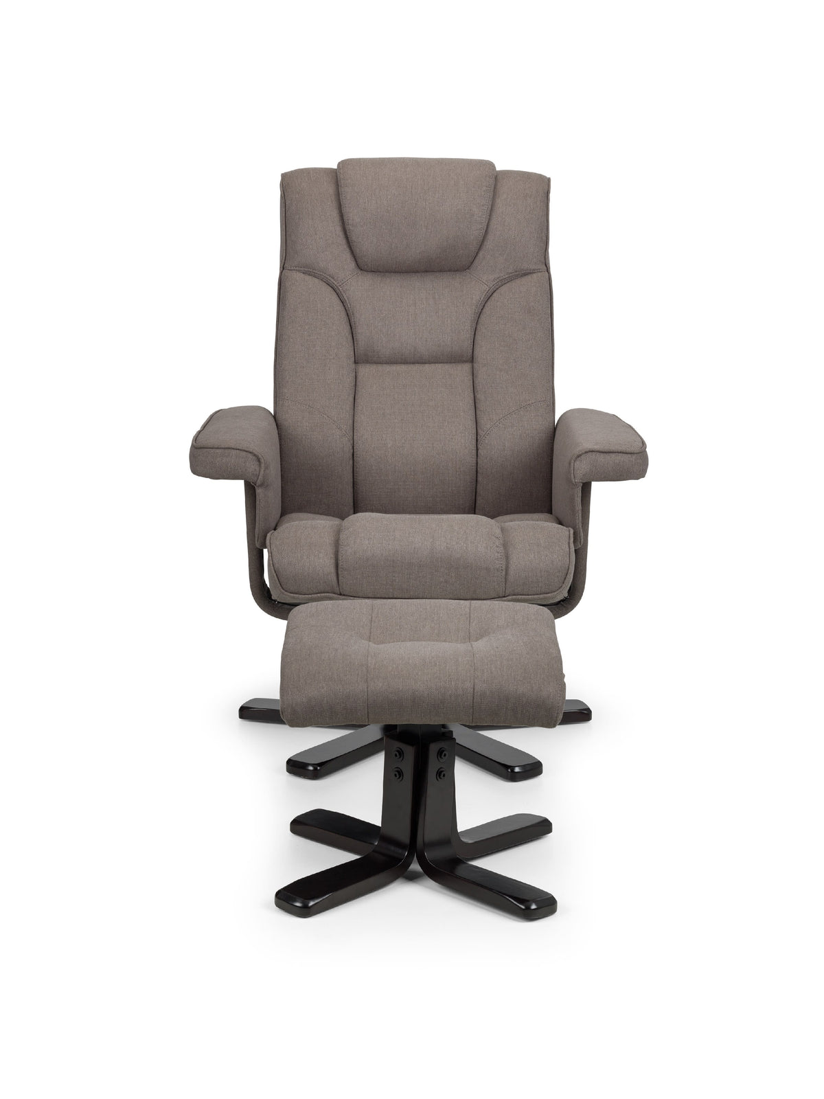Malmo Swivel Recliner & Stool Grey