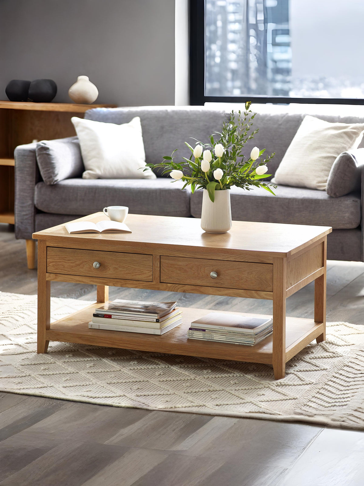 Mallory Coffee Table With 2 Drawers
