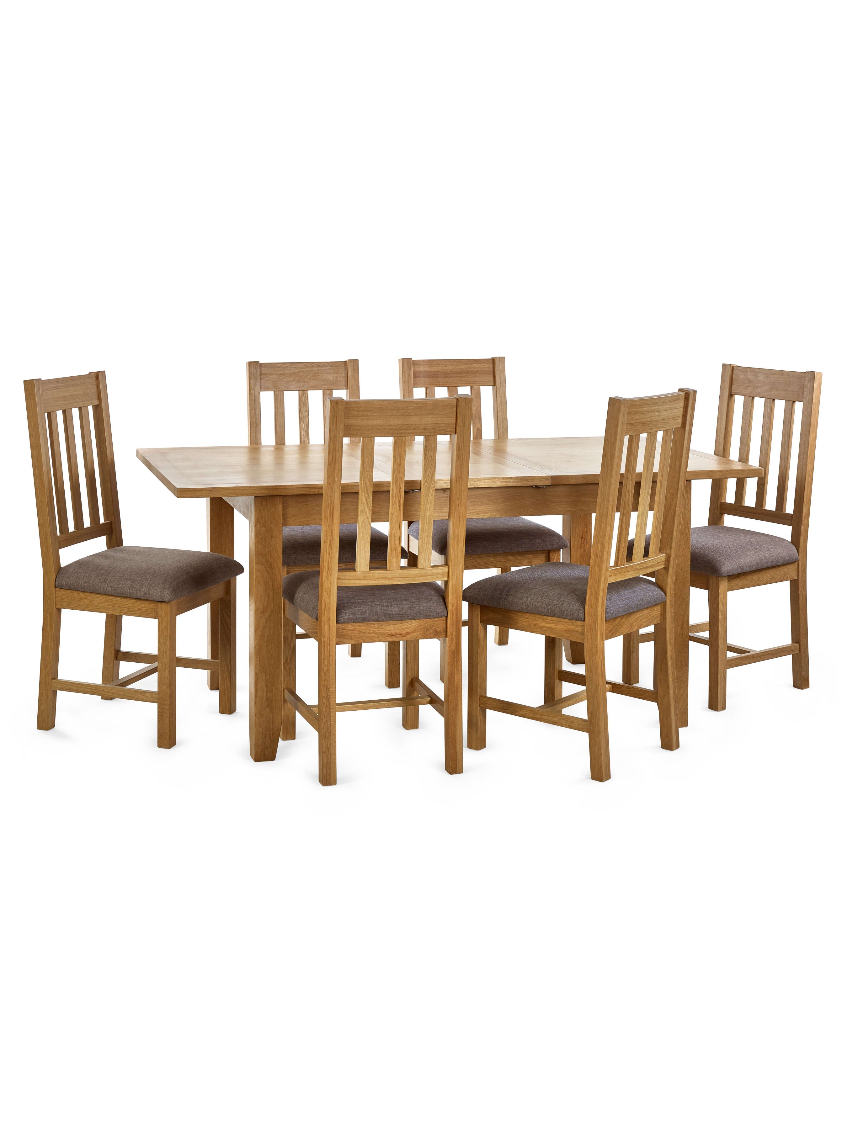 Mallory Table and 6 Chairs – Oak