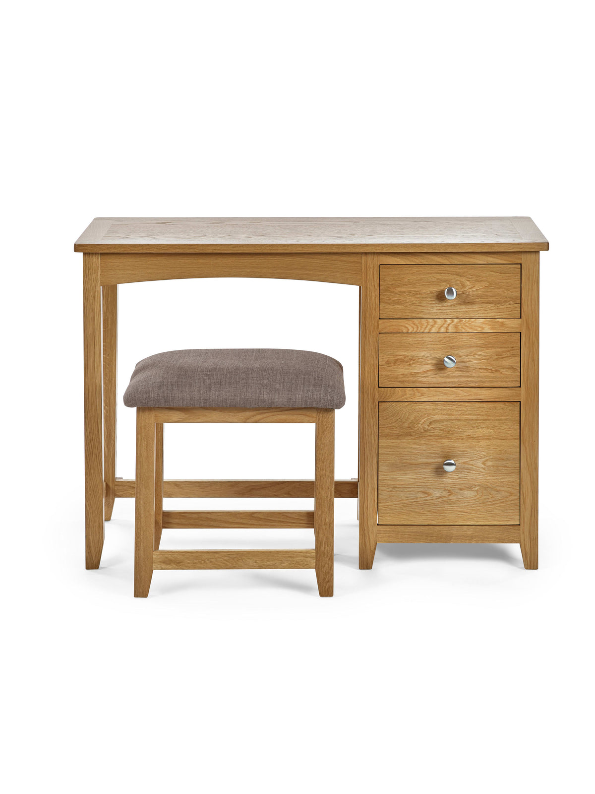 Mallory Single Pedestal Dressing Table + Stool Set
