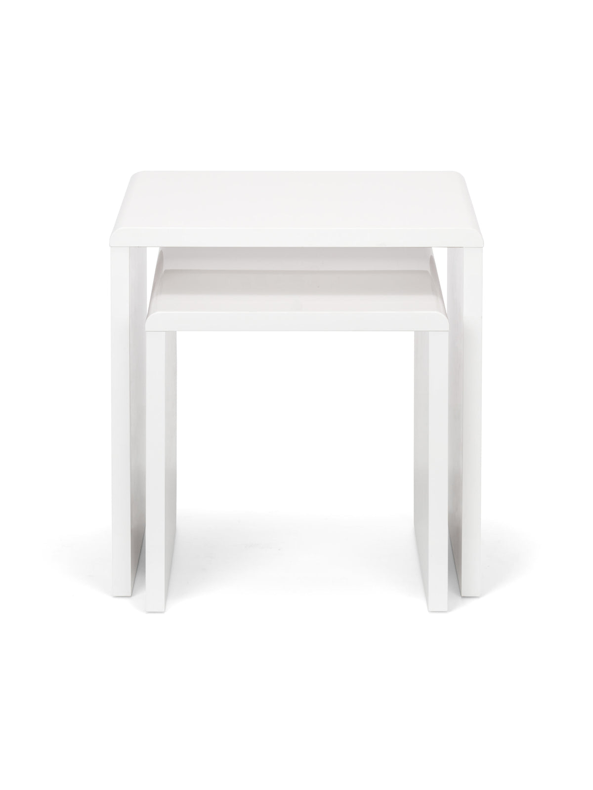 Manhattan High Gloss White Nest Of 2 Tables