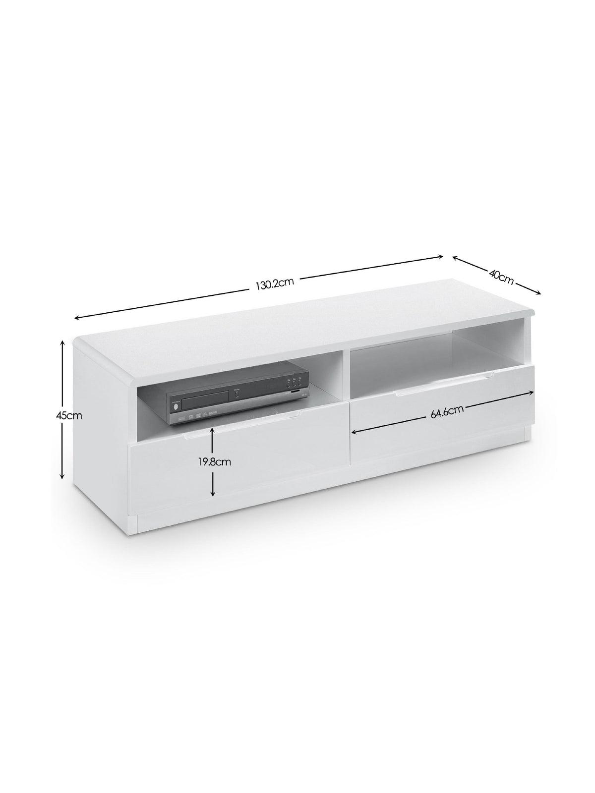 Manhattan 2 Drawer Media Unit