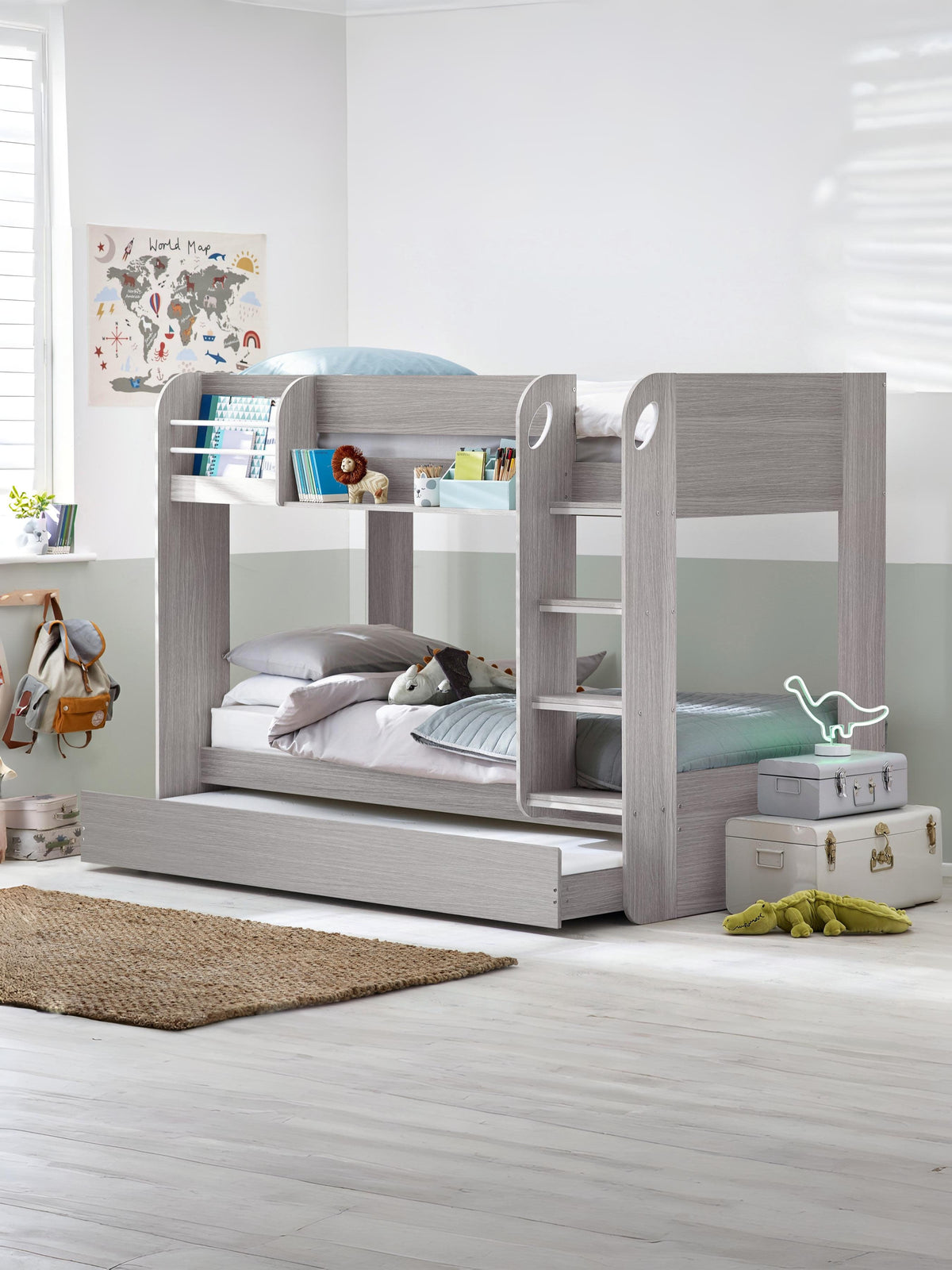 Mars Bunk & Underbed Grey Oak