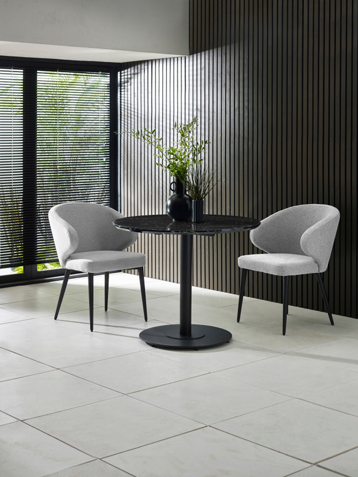 Marcus Light Grey Fabric Dining Chairs (Set of 2)