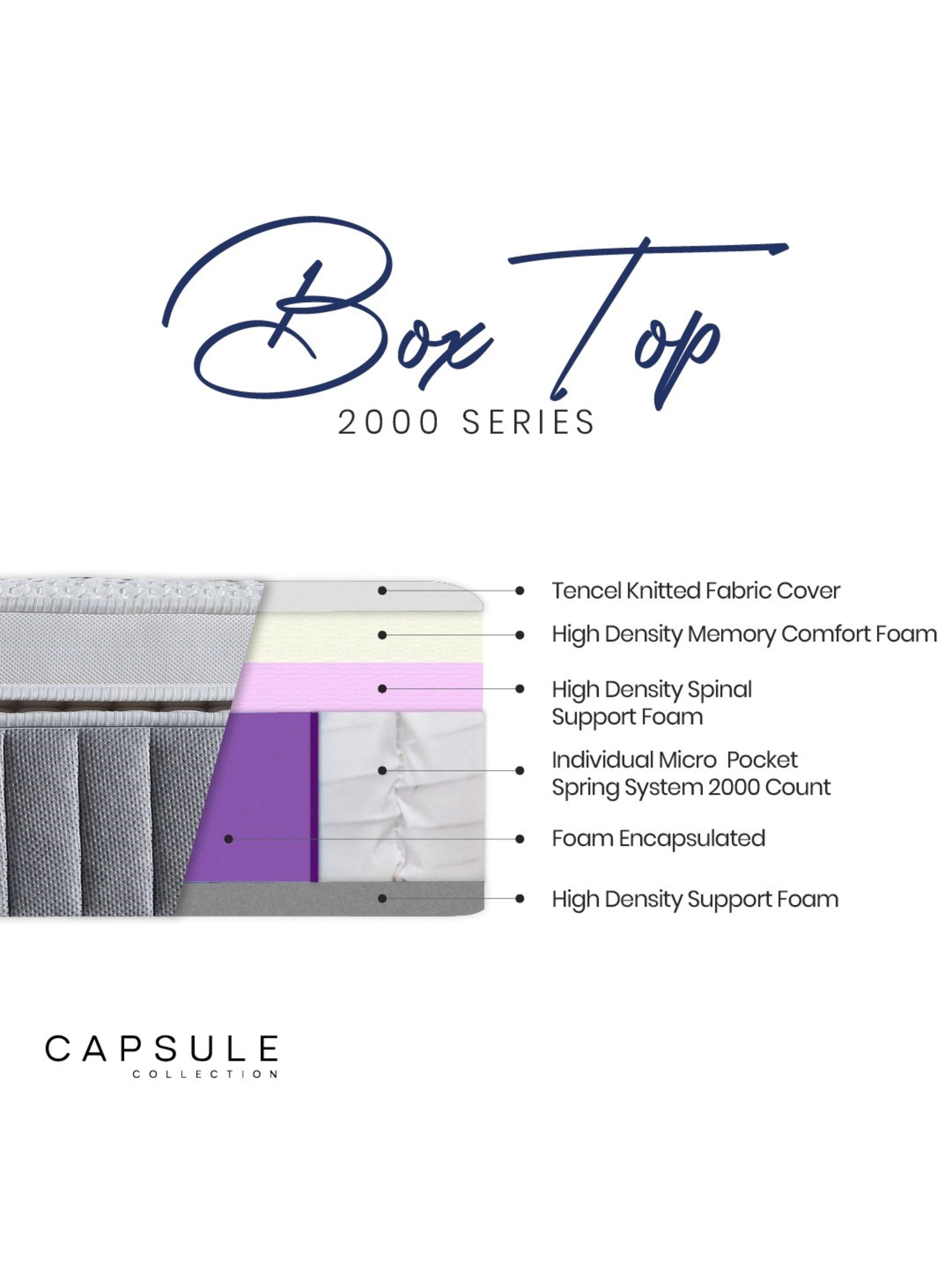 Capsule 2000 Box Top Mattress – White