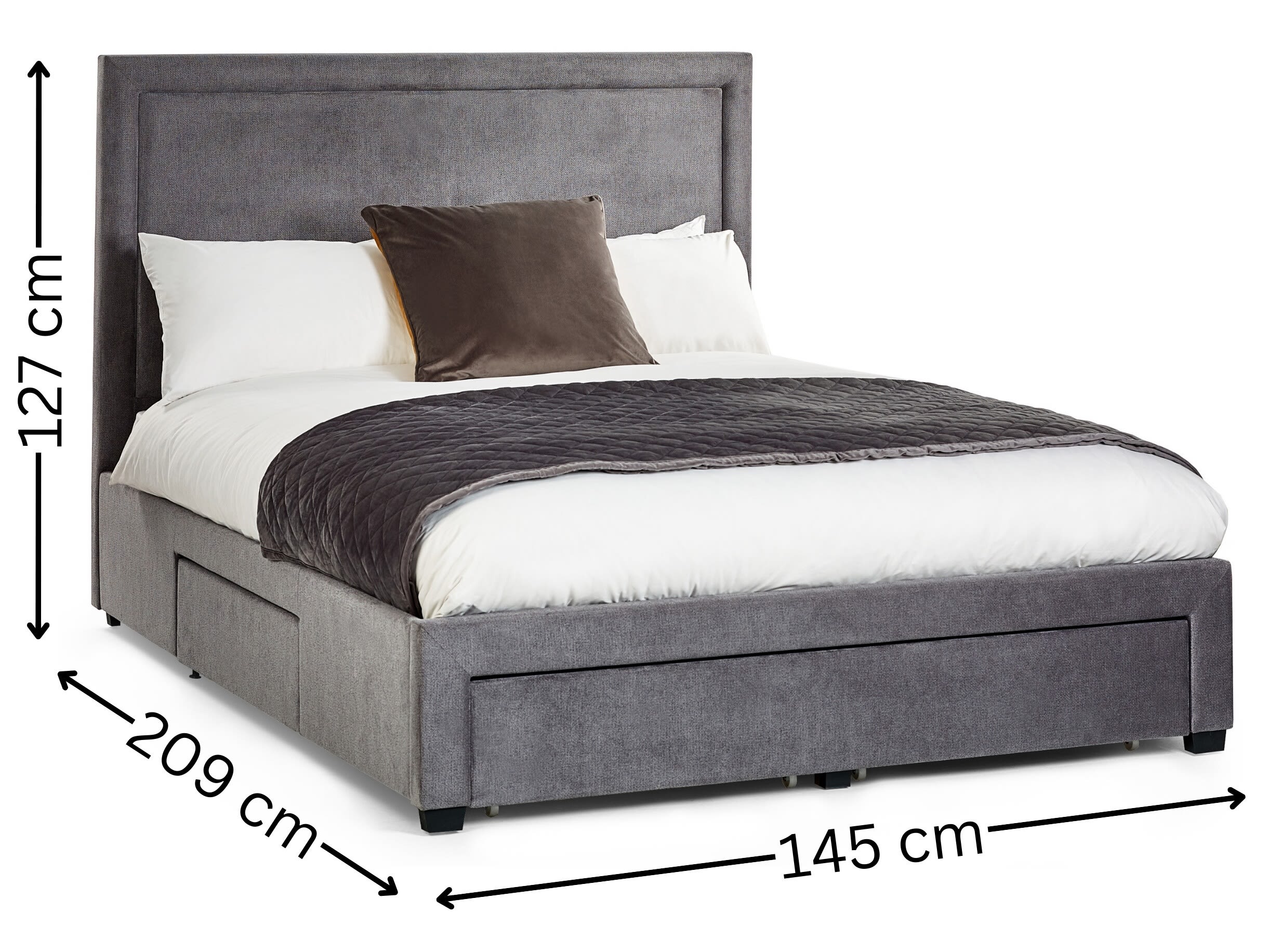 Mayfair 4 Drawer Storage Bed – Julian Bowen, view 12