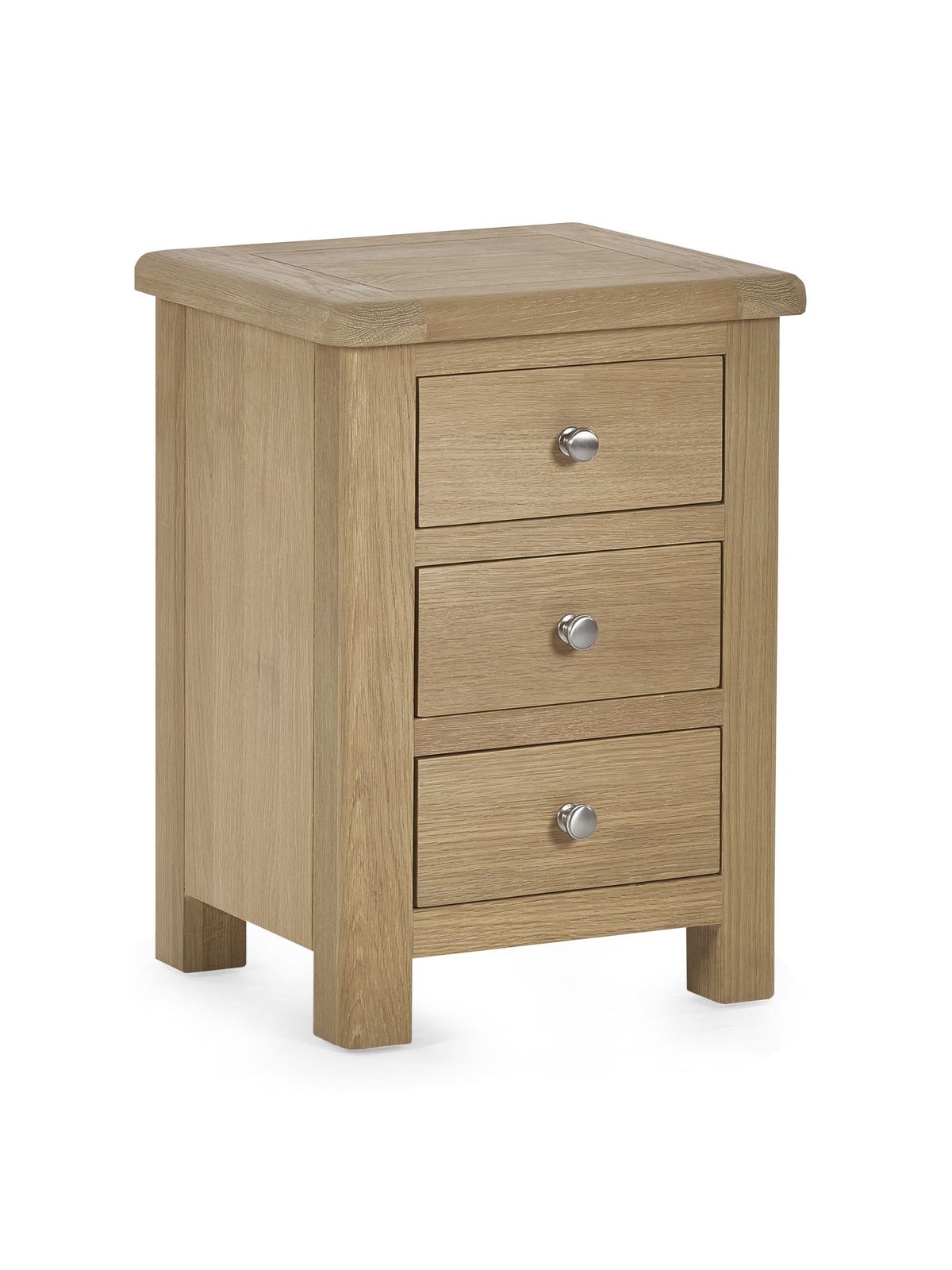 Memphis Limed Oak 3 Drawer Bedside