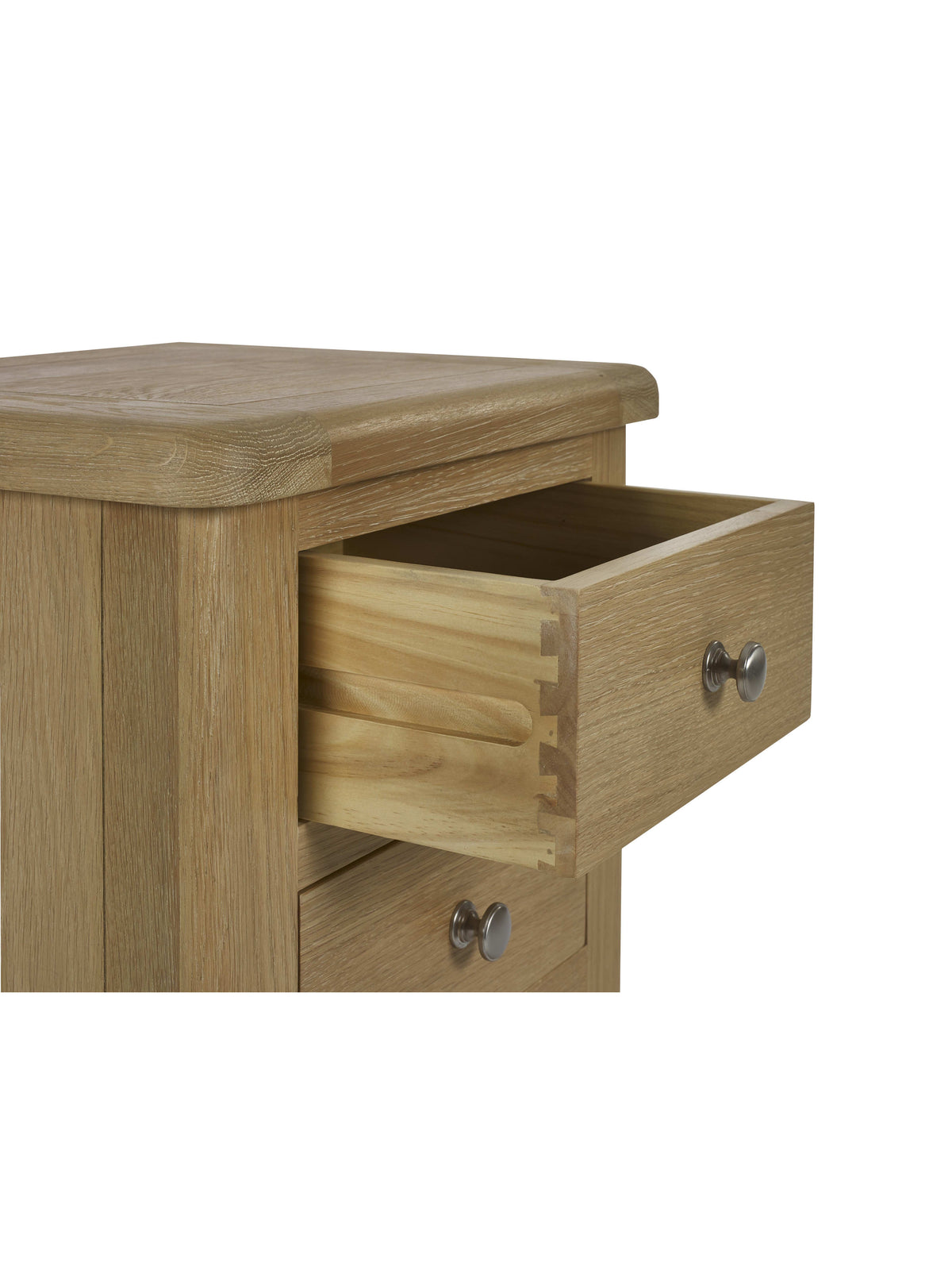 Memphis Limed Oak 3 Drawer Bedside
