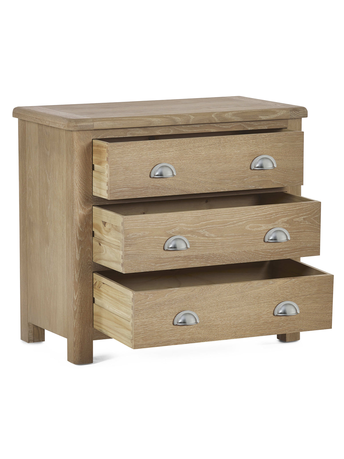 Memphis Limed Oak 3 Drawer Chest
