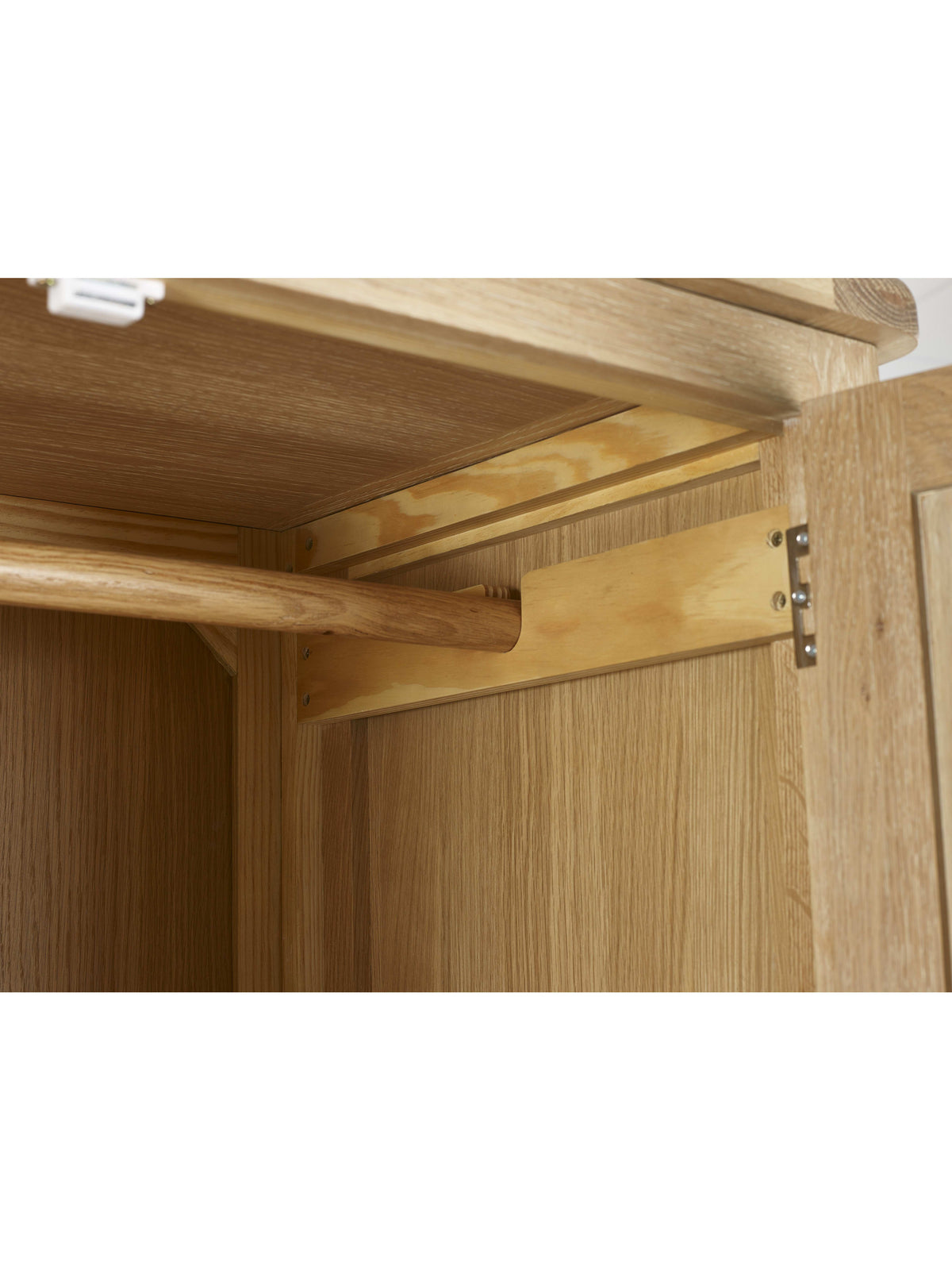Memphis Limed Oak 2 Door 1 Drawer Wardrobe