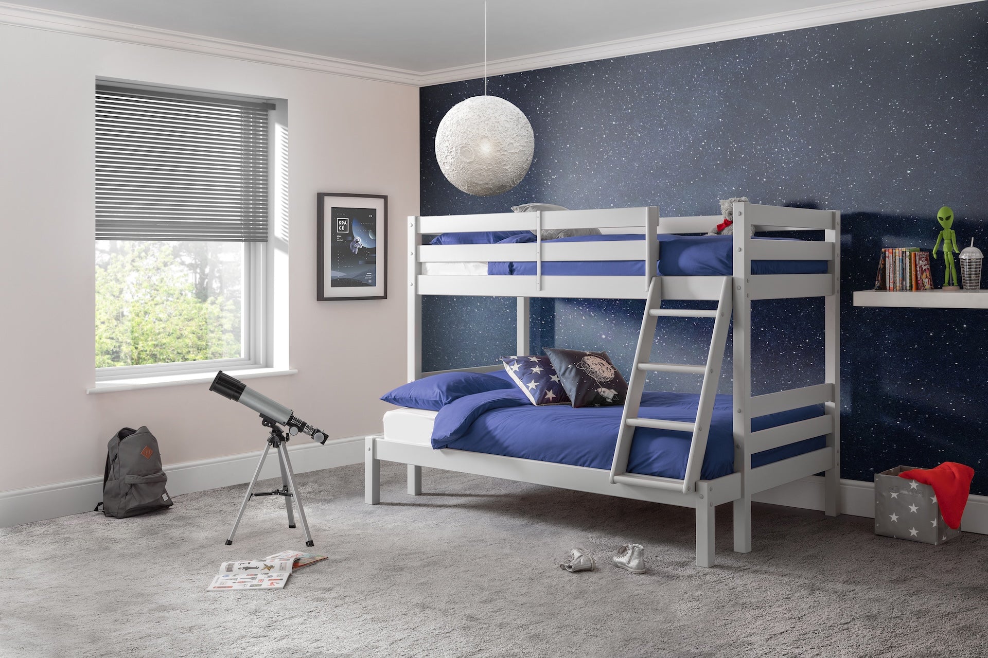Merlin Triple Sleeper Bunk Dove Grey – Julian Bowen, view 2