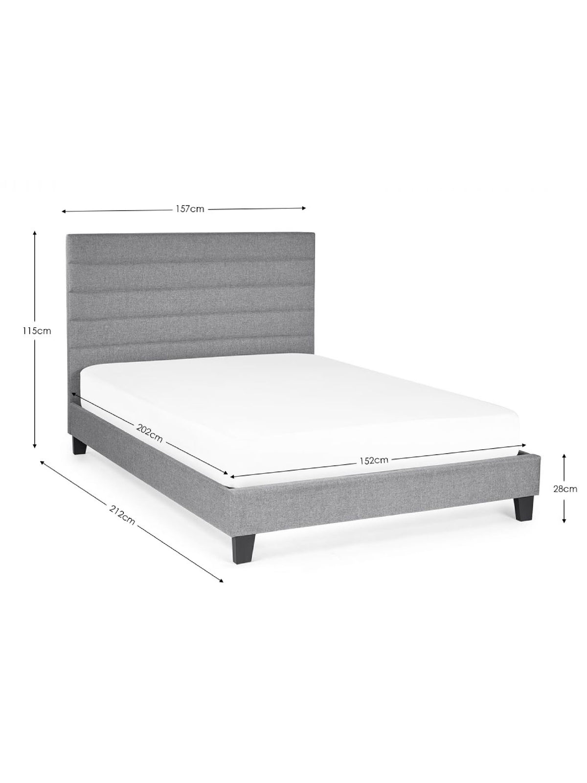 Merida Bed - Grey