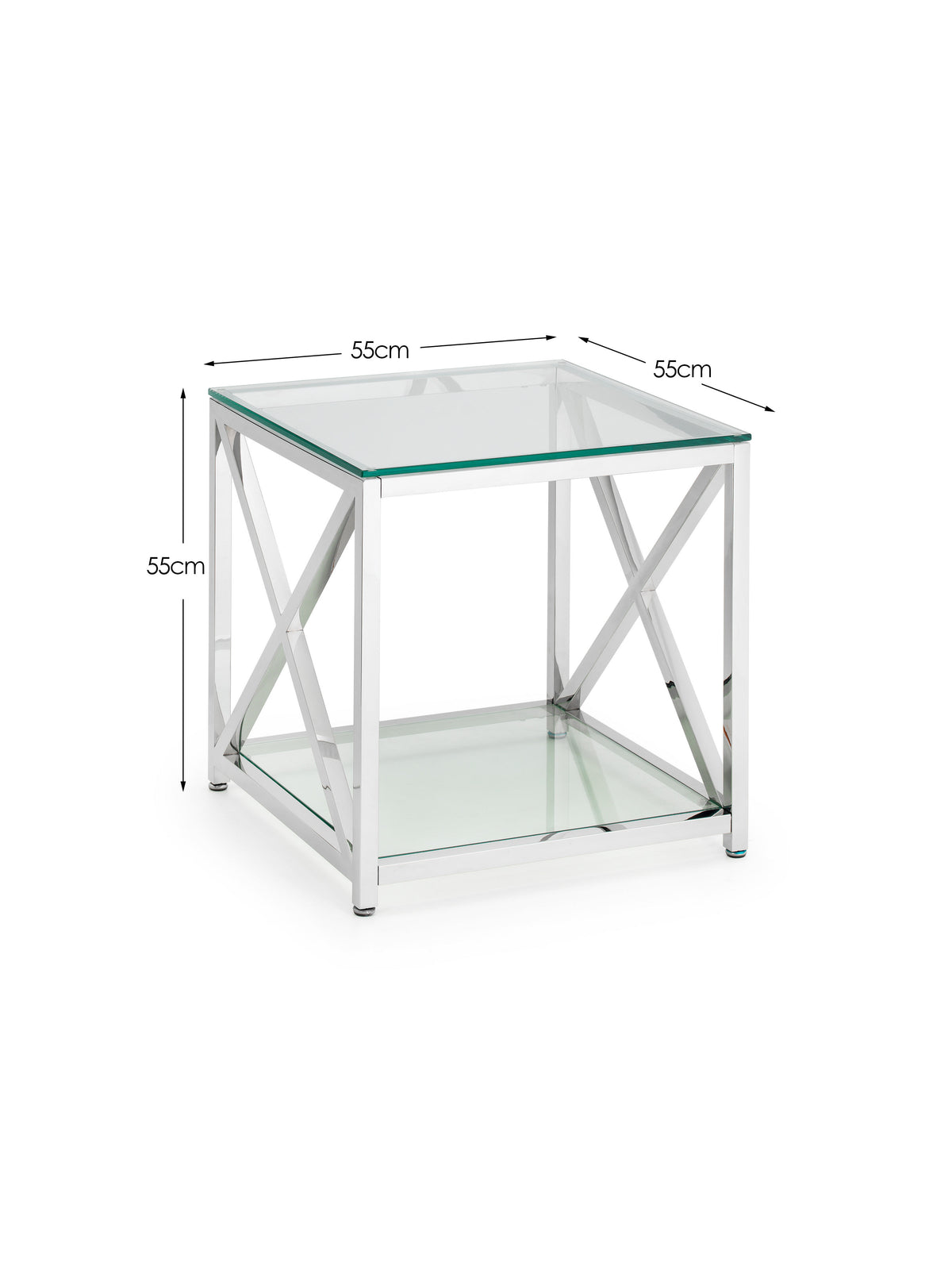 Miami Lamp Table - Silver