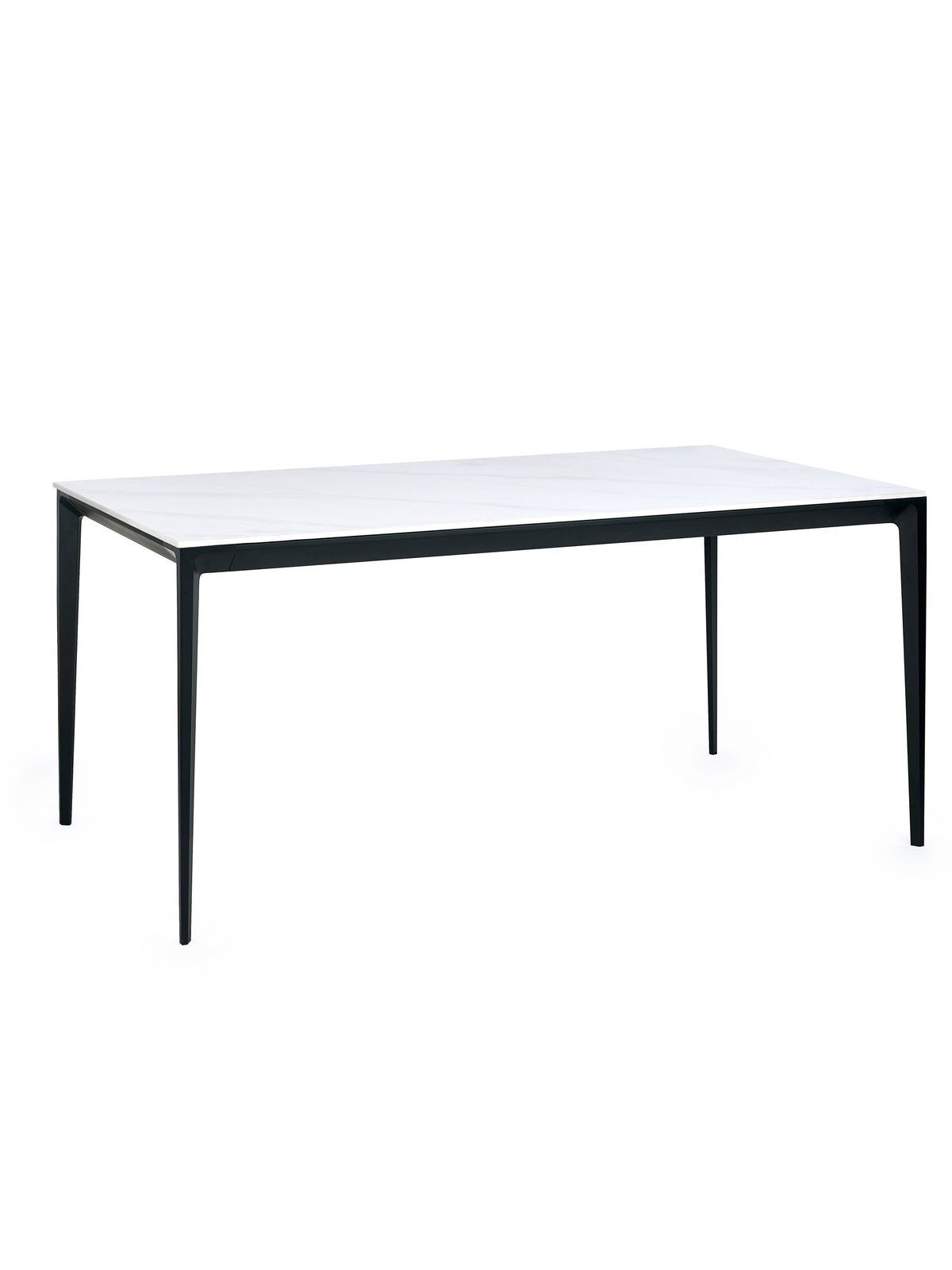 Miami Rectangular Stone Top Dining Table - White Marble
