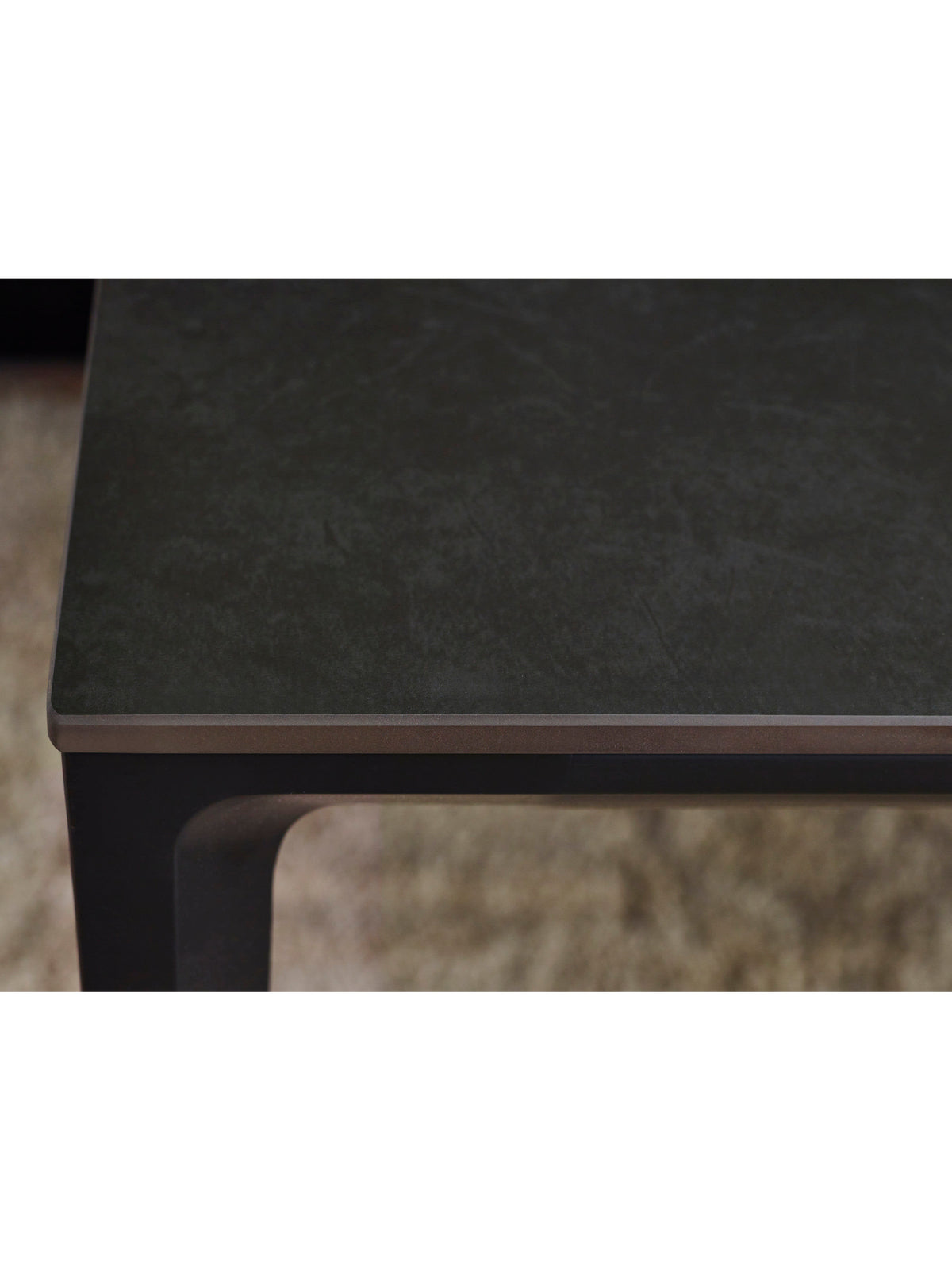 Miami Rectangular Stone Top Dining Table - Slate Grey