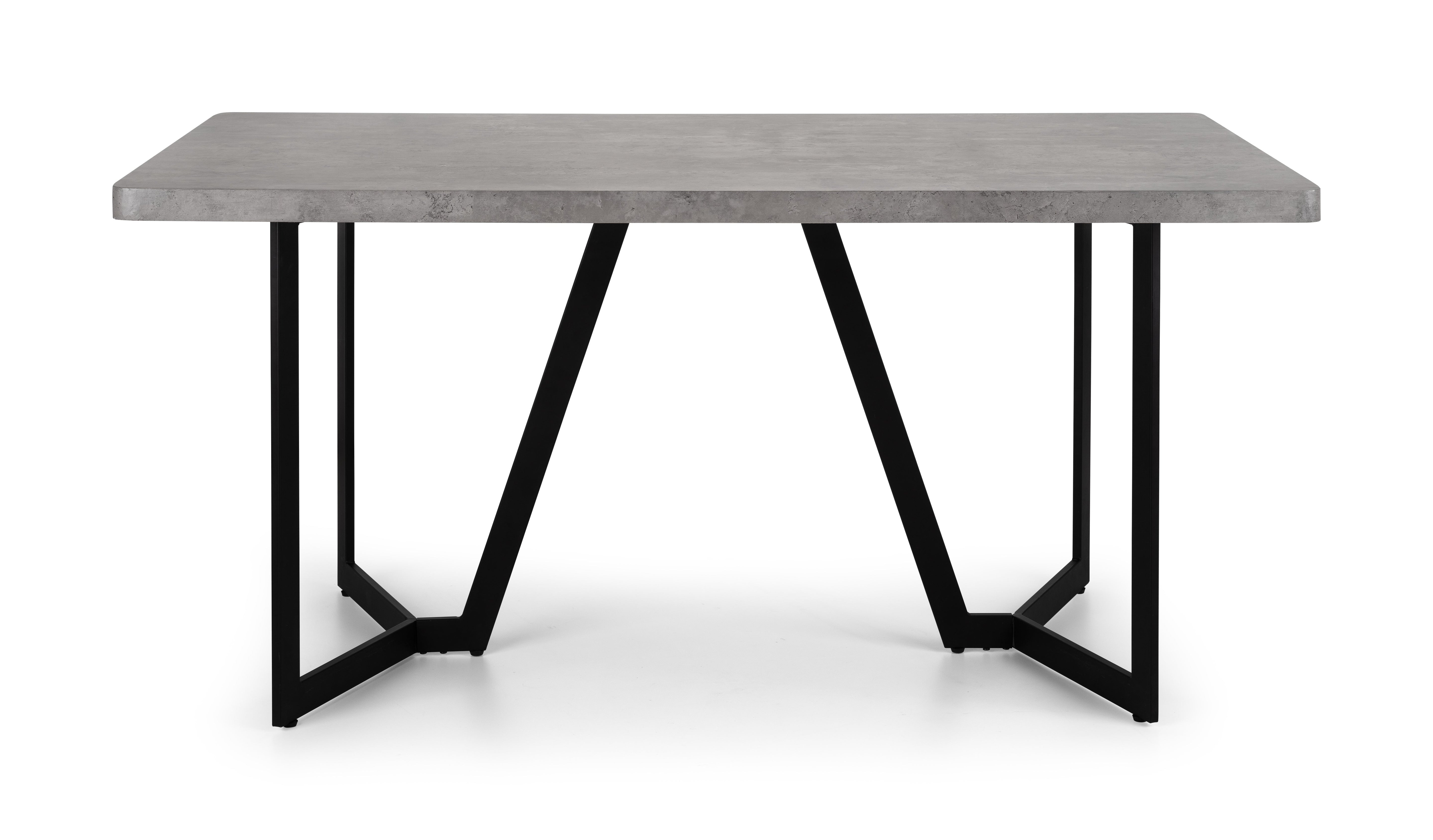 Miller Concrete Effect Dining Table – Julian Bowen, view 3