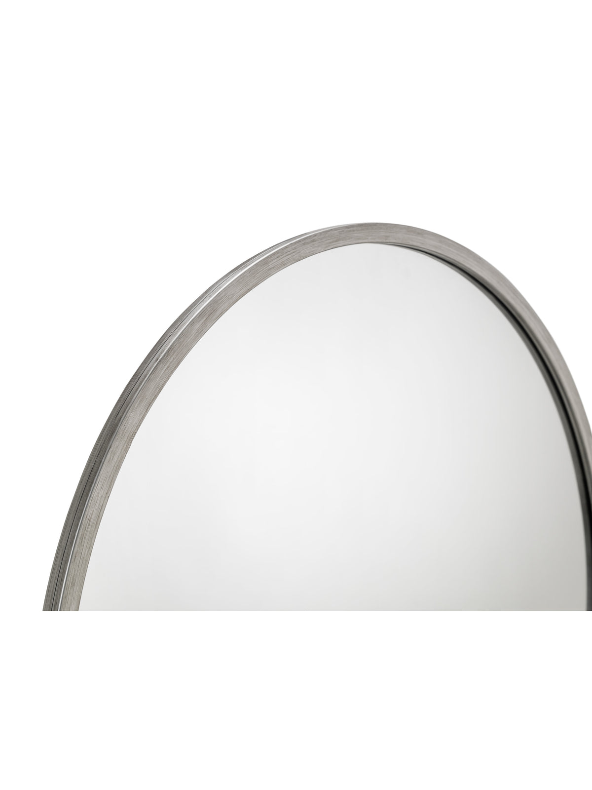 Octave Round Pewter Wall Mirror
