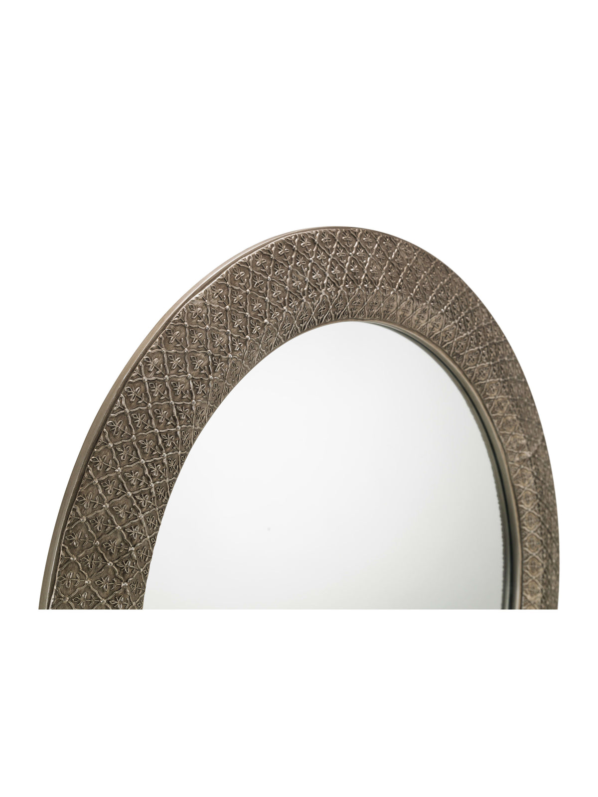 Cadence Large Round Pewter Wall Mirror