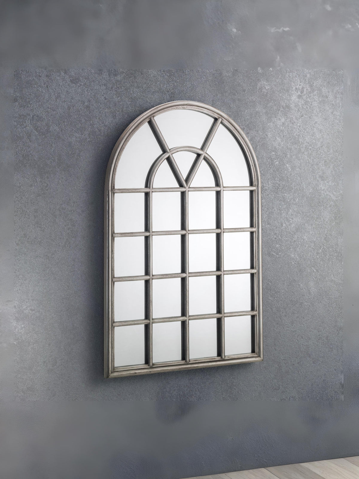 Opus Pewter Window Mirror