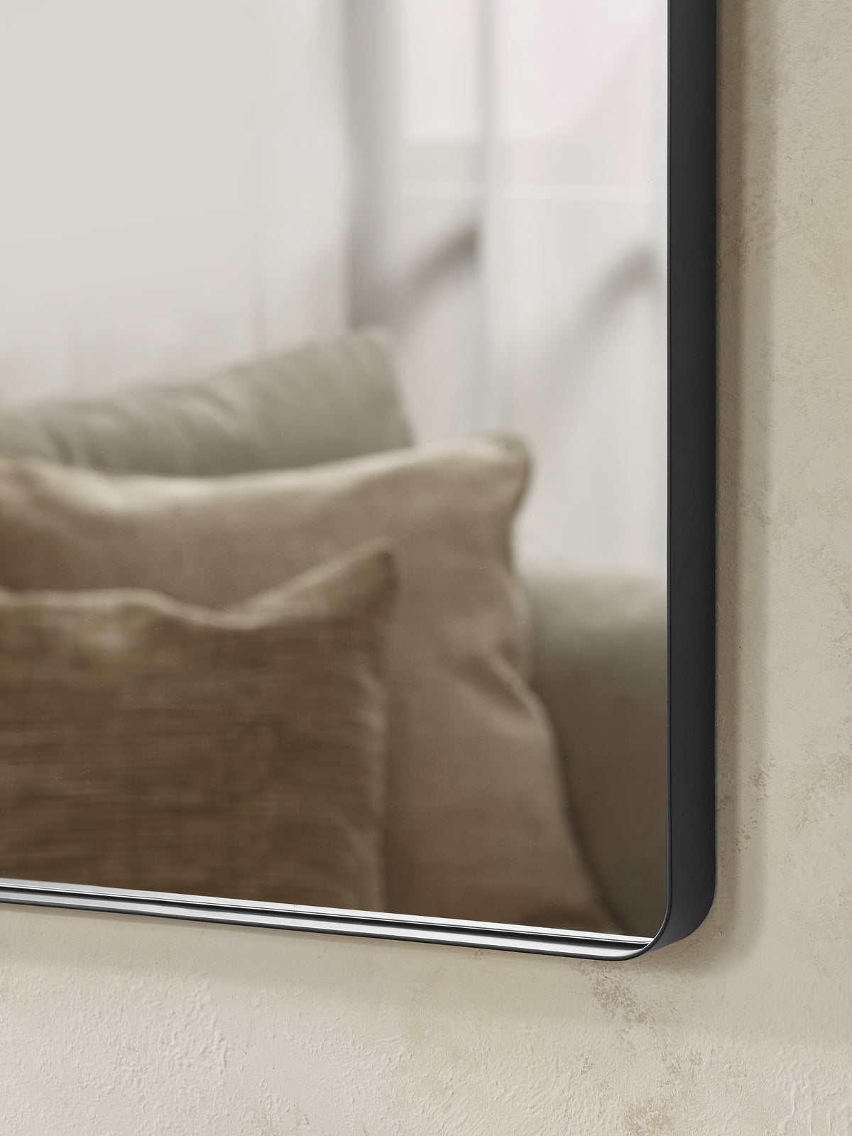 Jaya Black Frame Rectangular Wall Mirror