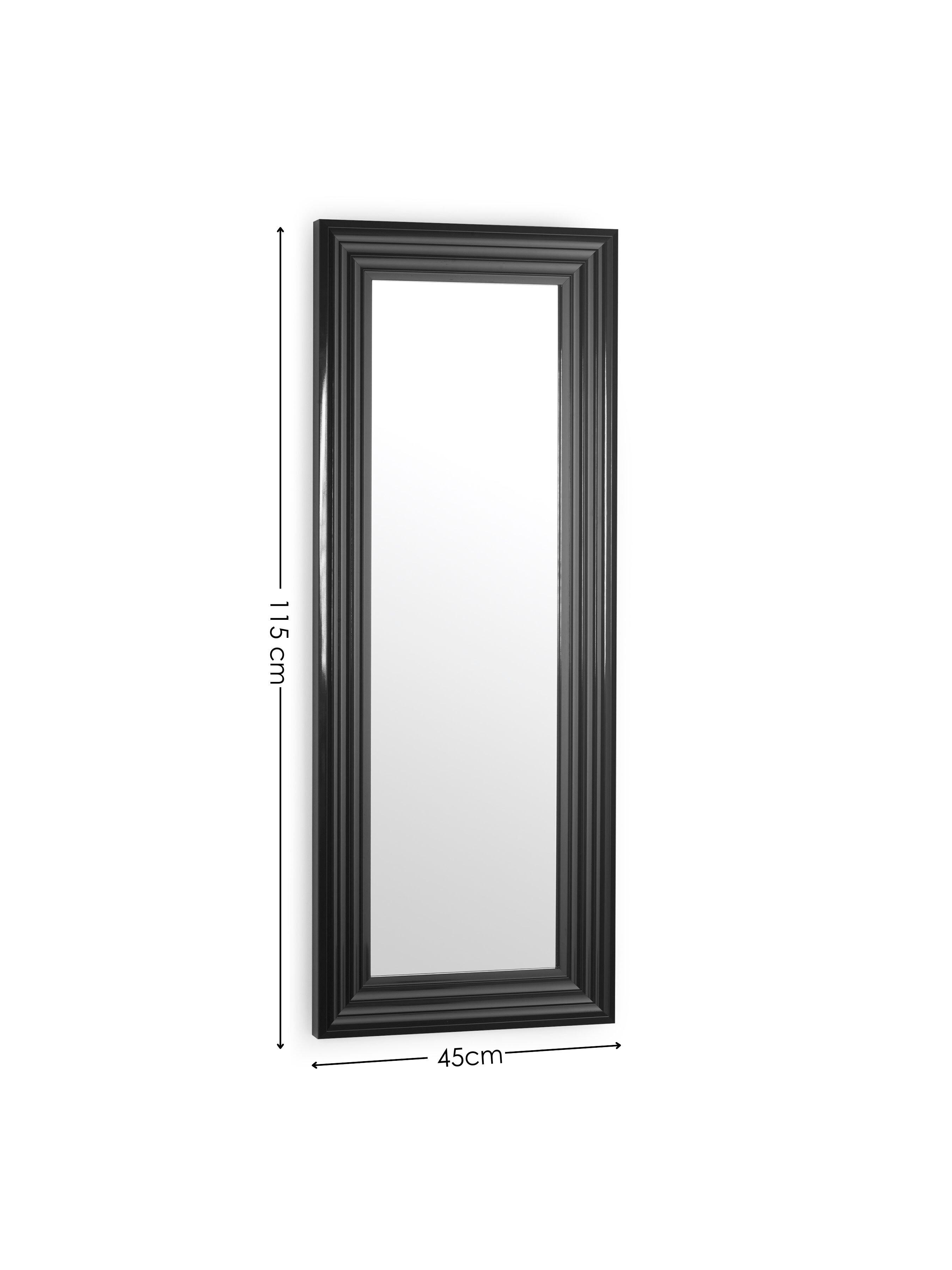 Tokyo Gloss Black Tall Rectangular Dressing Mirror