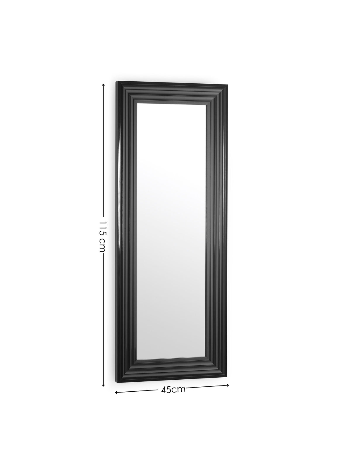 Tokyo Gloss Black Tall Rectangular Dressing Mirror
