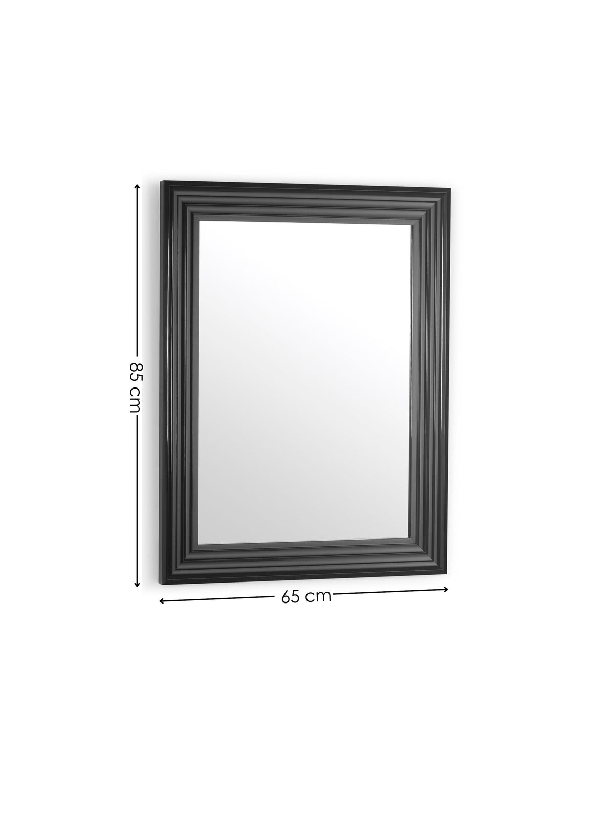 Tokyo Gloss Black Rectangular Wall Mirror