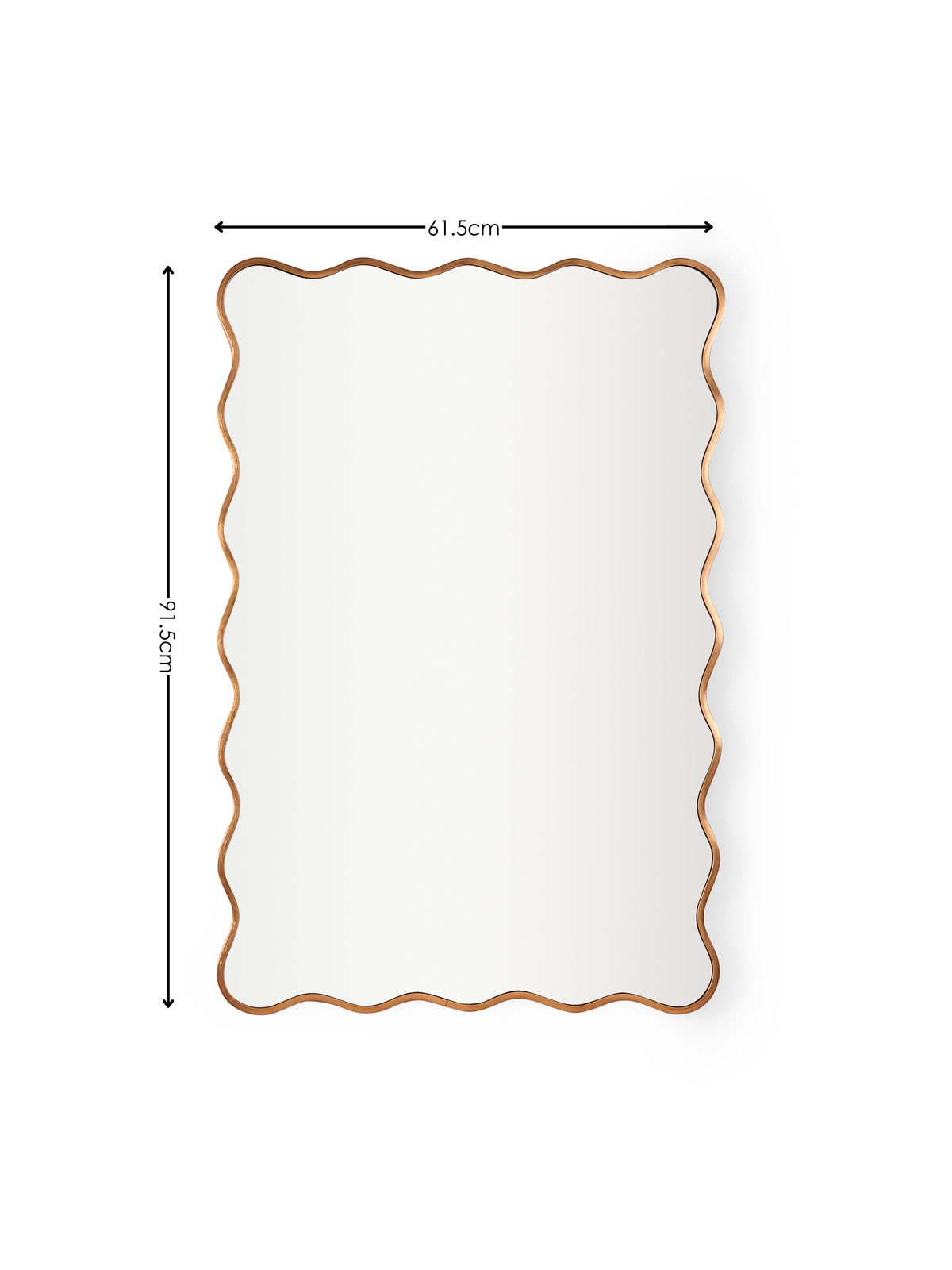 Stevie Wavy Edge Wall Mirror – Gold