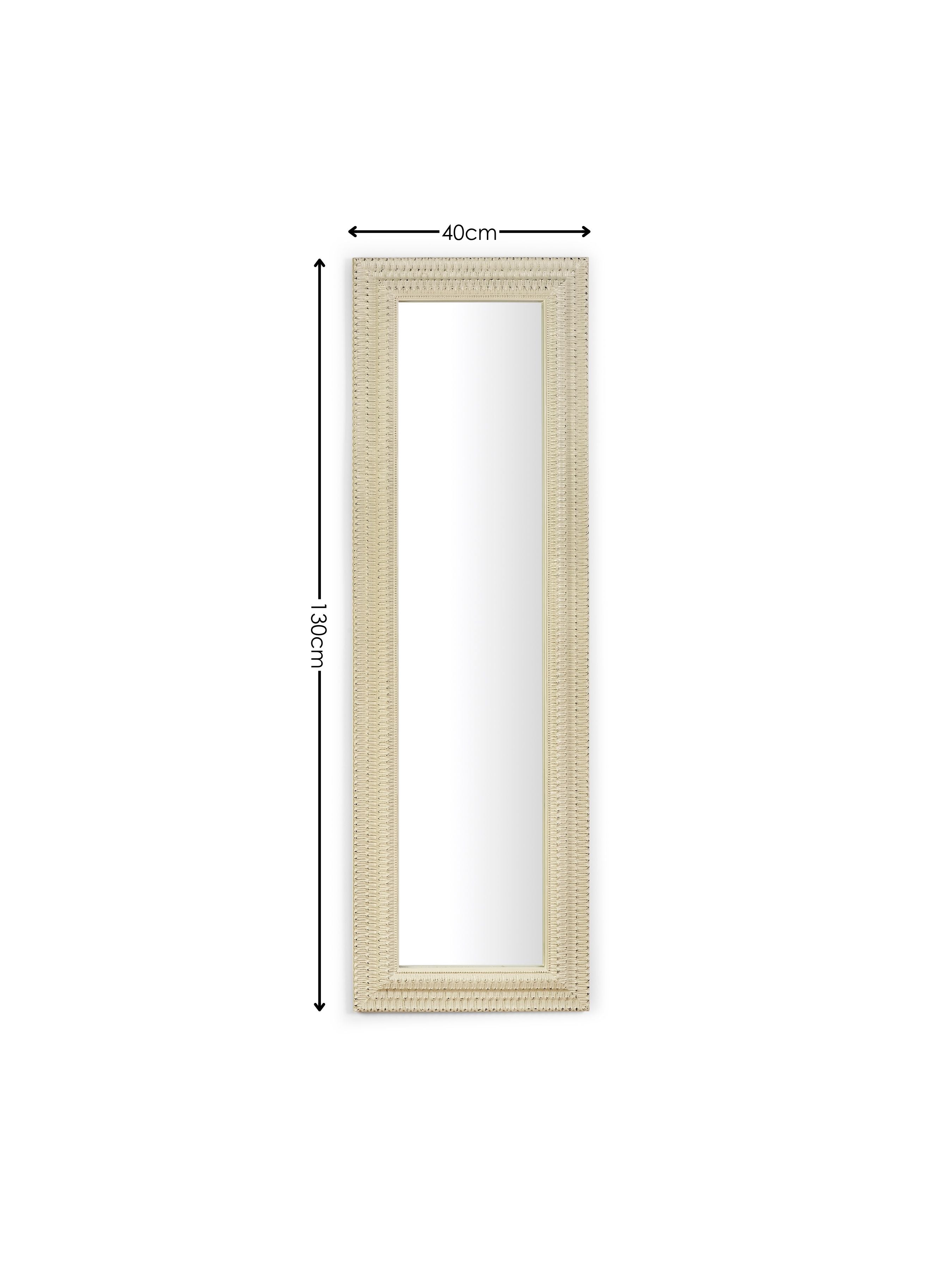 Alanis Rectangular Wall Mirror – White