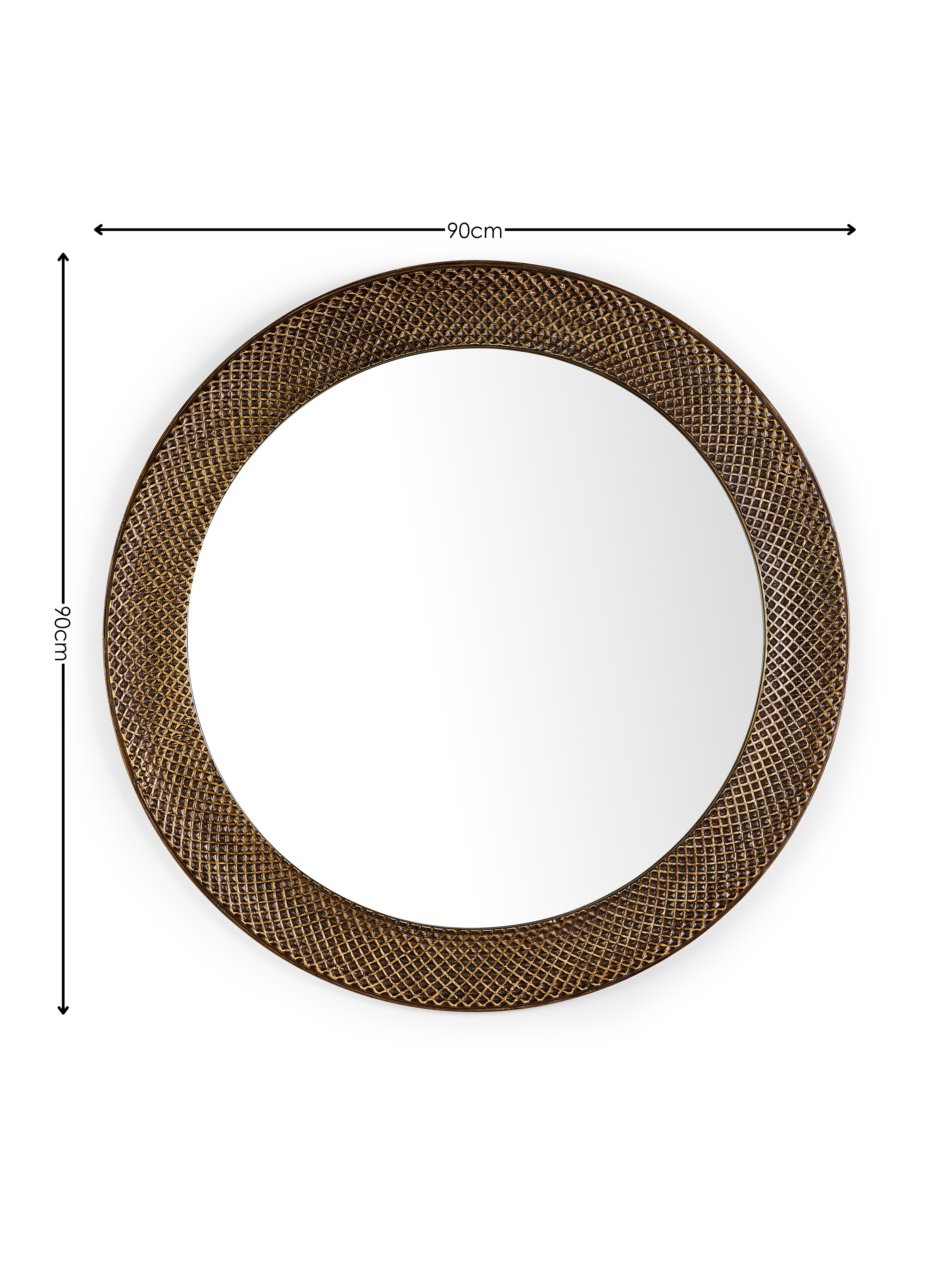 Iggy Round Wall Mirror – Brass Effect