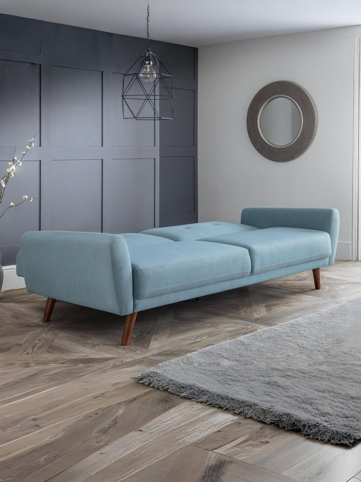Monza Fabric Sofa Bed - Blue