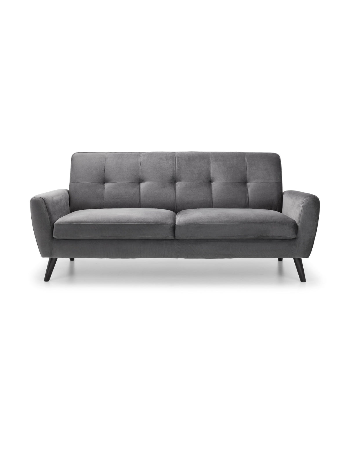 Monza 3 Seater In Dark Grey Velvet