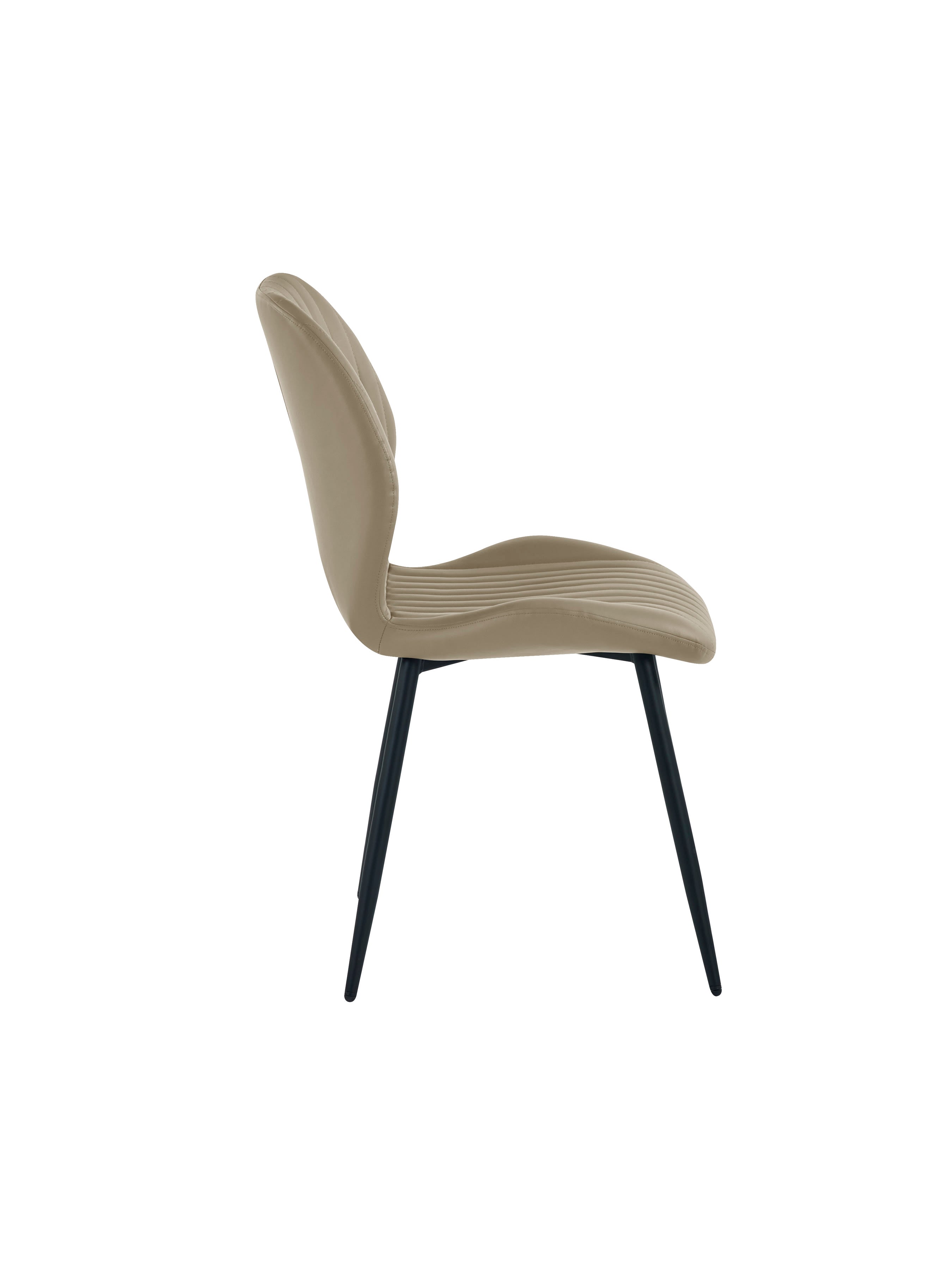 Morris Taupe Faux Leather Dining Chair (Set of 4)