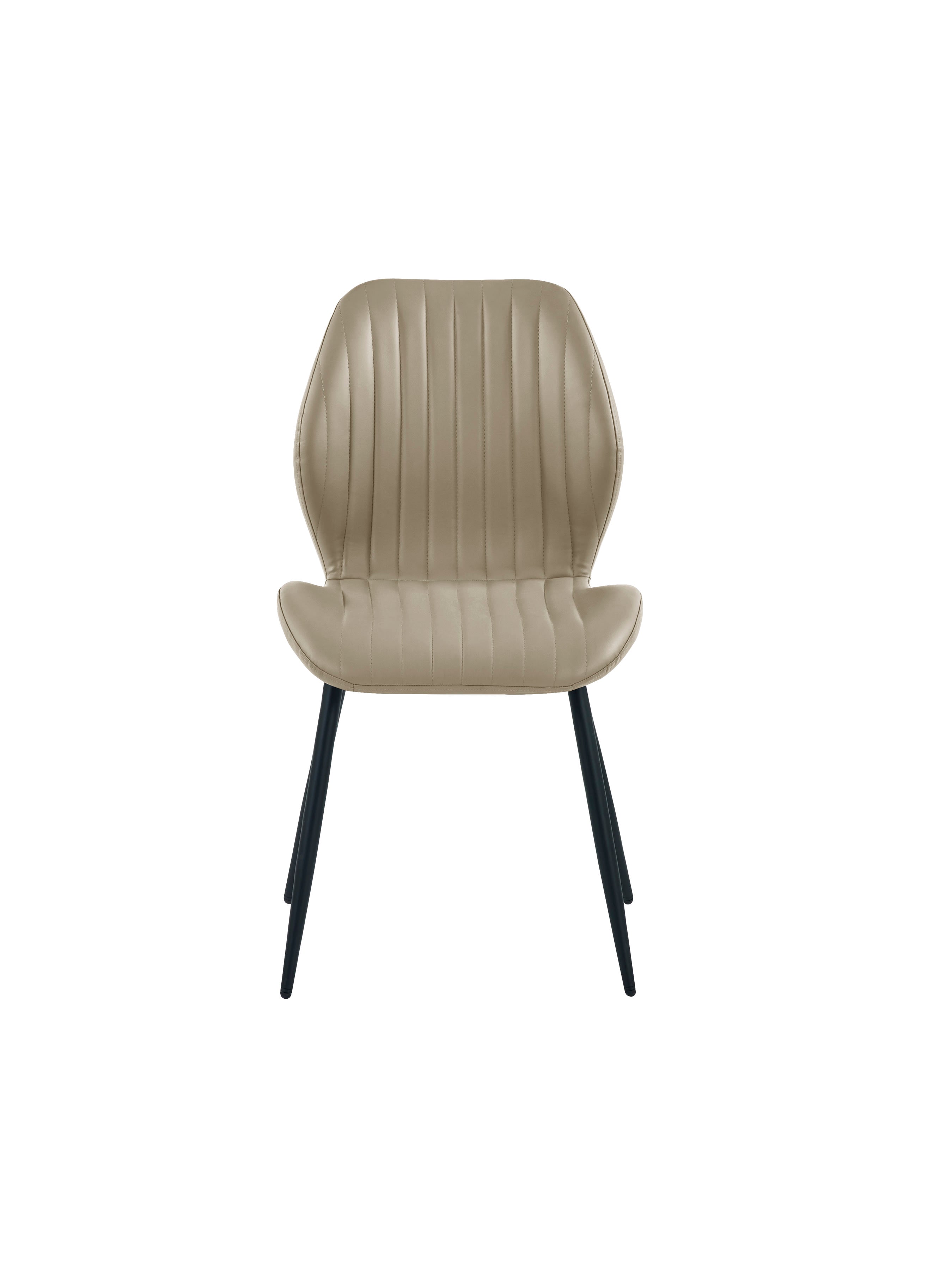 Morris Taupe Faux Leather Dining Chair (Set of 4)